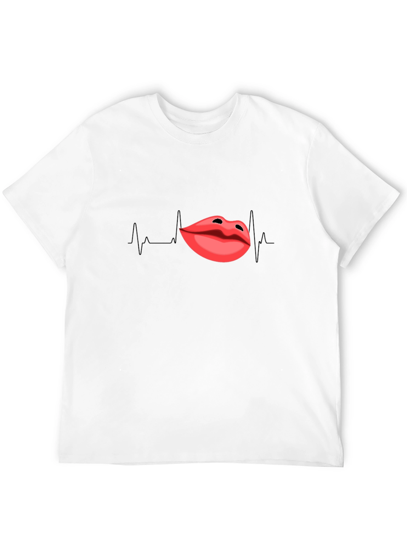 Lip Pulse Black T-Shirt - Express Your Passion!