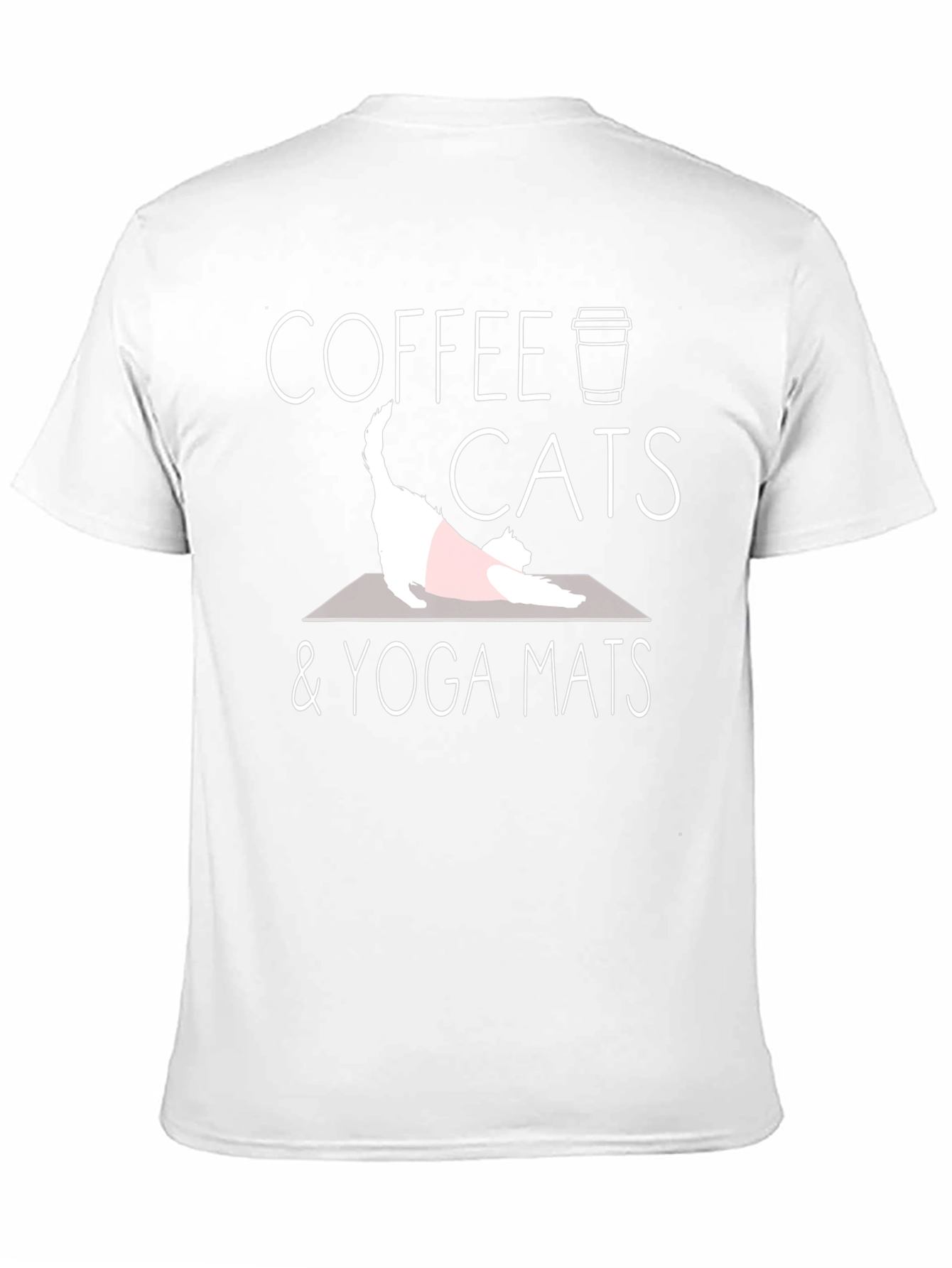 Coffee Cats & Yoga Mats Black Graphic Tee