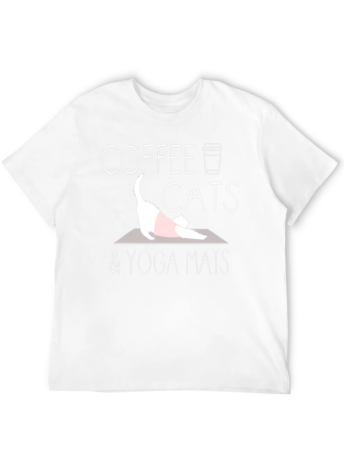 Coffee Cats & Yoga Mats Black Graphic Tee