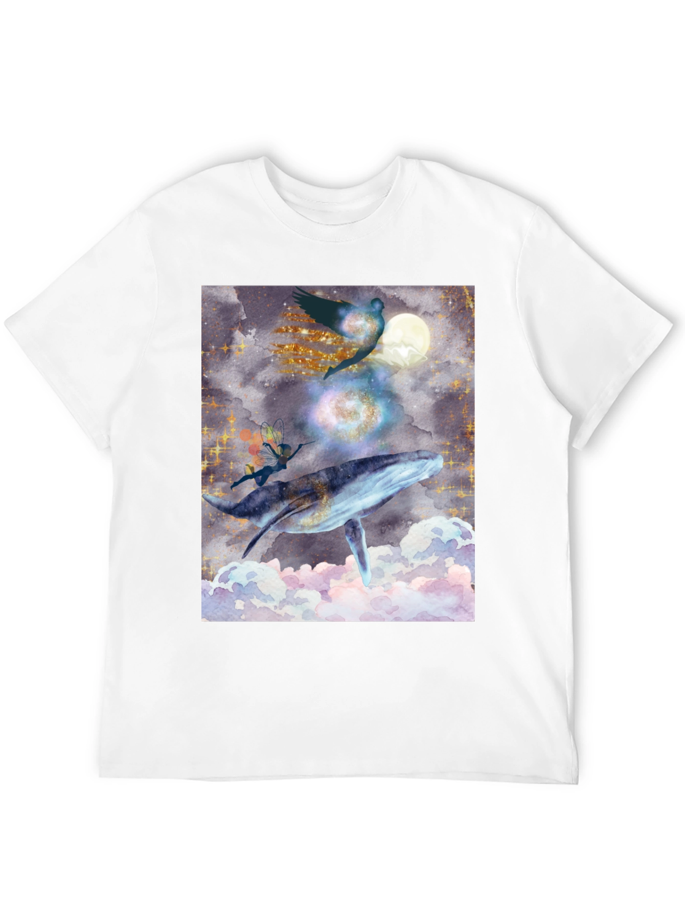Whimsical Whale Ride Graphic T-Shirt