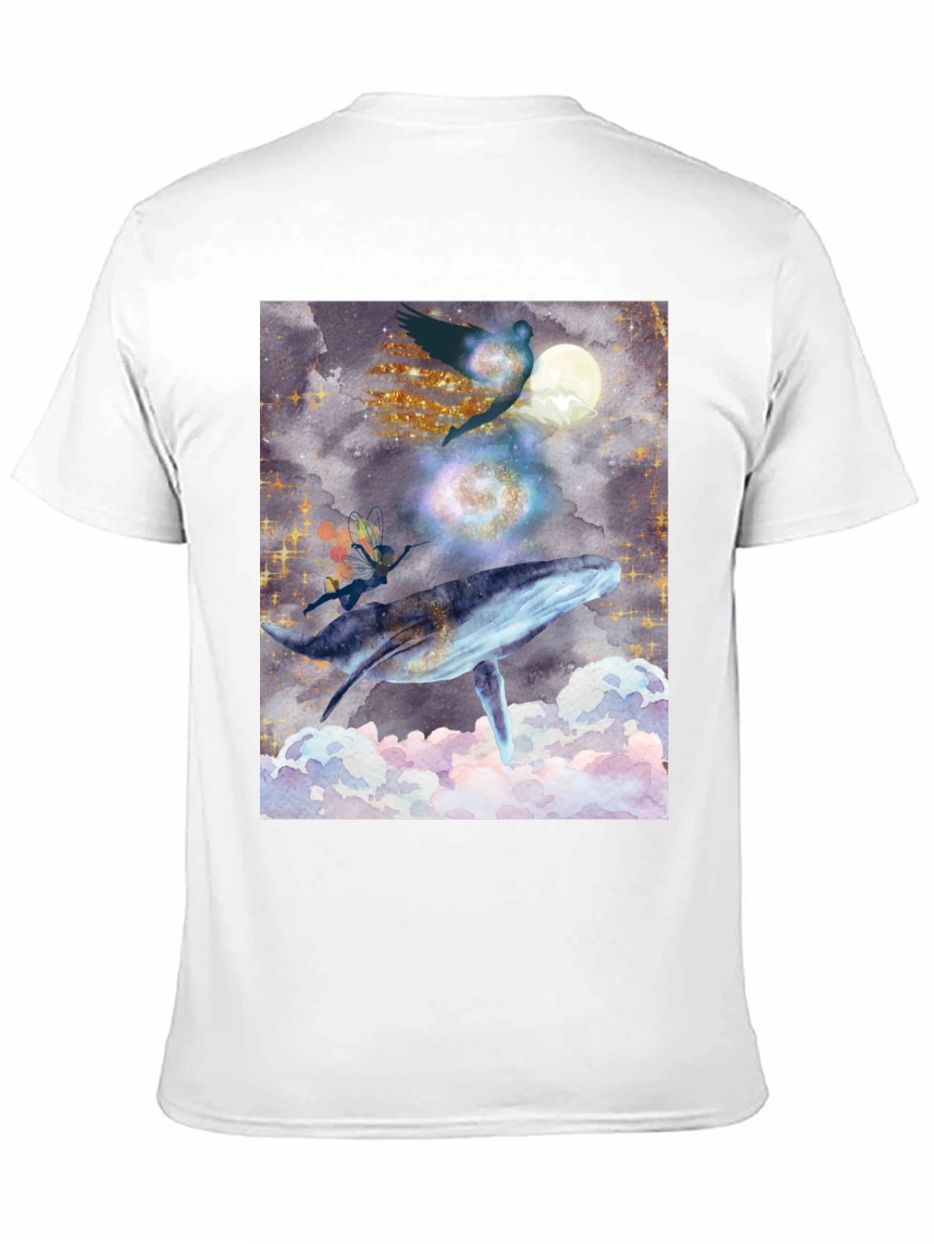 Whimsical Whale Ride Graphic T-Shirt