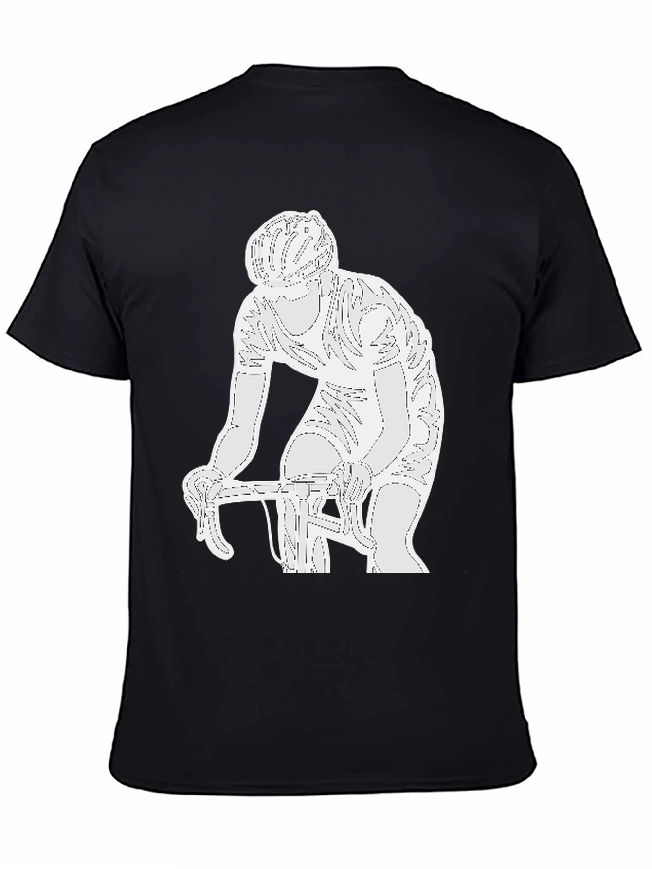 Cyclist Graphic Tee - Black Cotton Blend