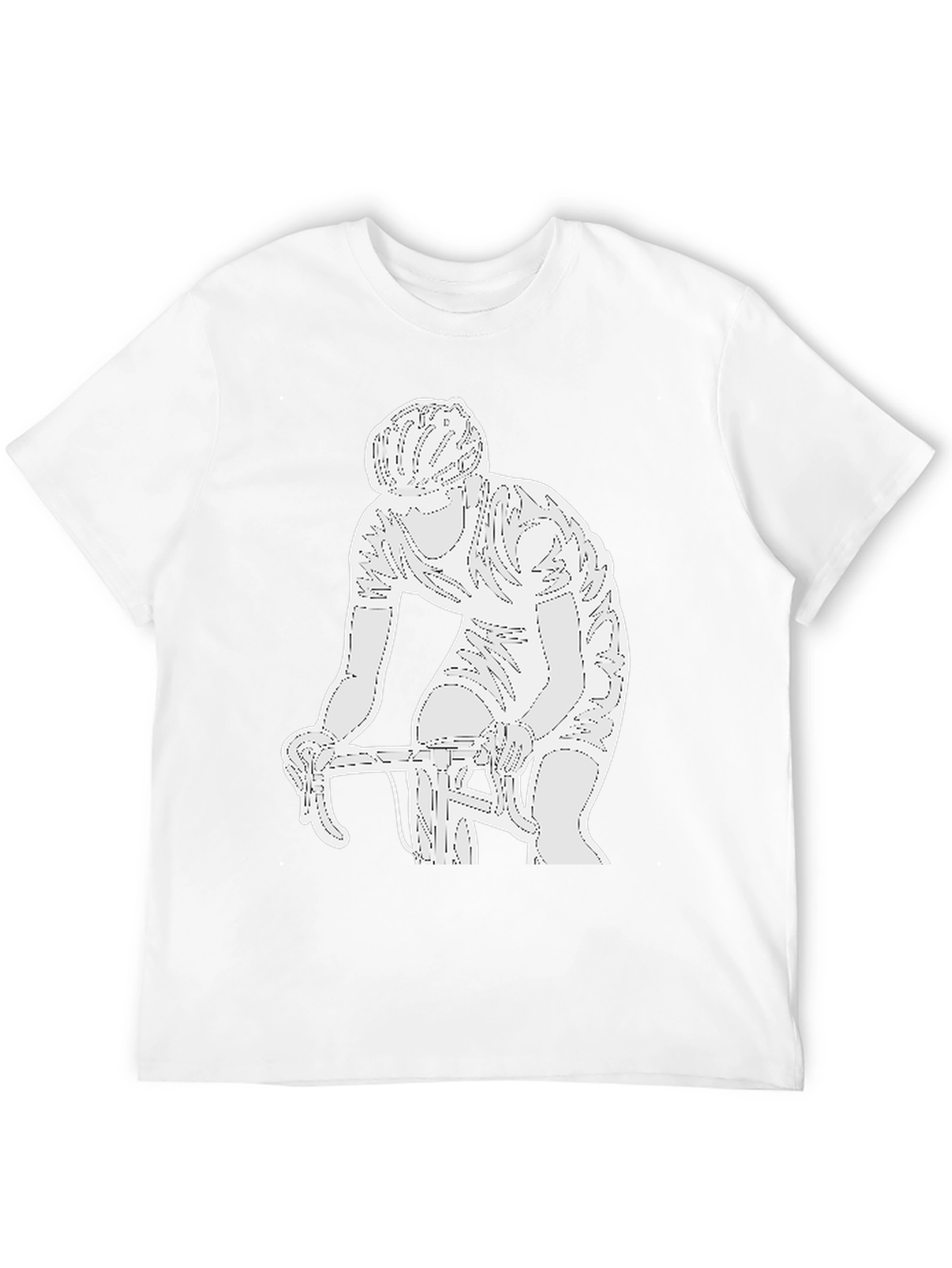 Cyclist Graphic Tee - Black Cotton Blend