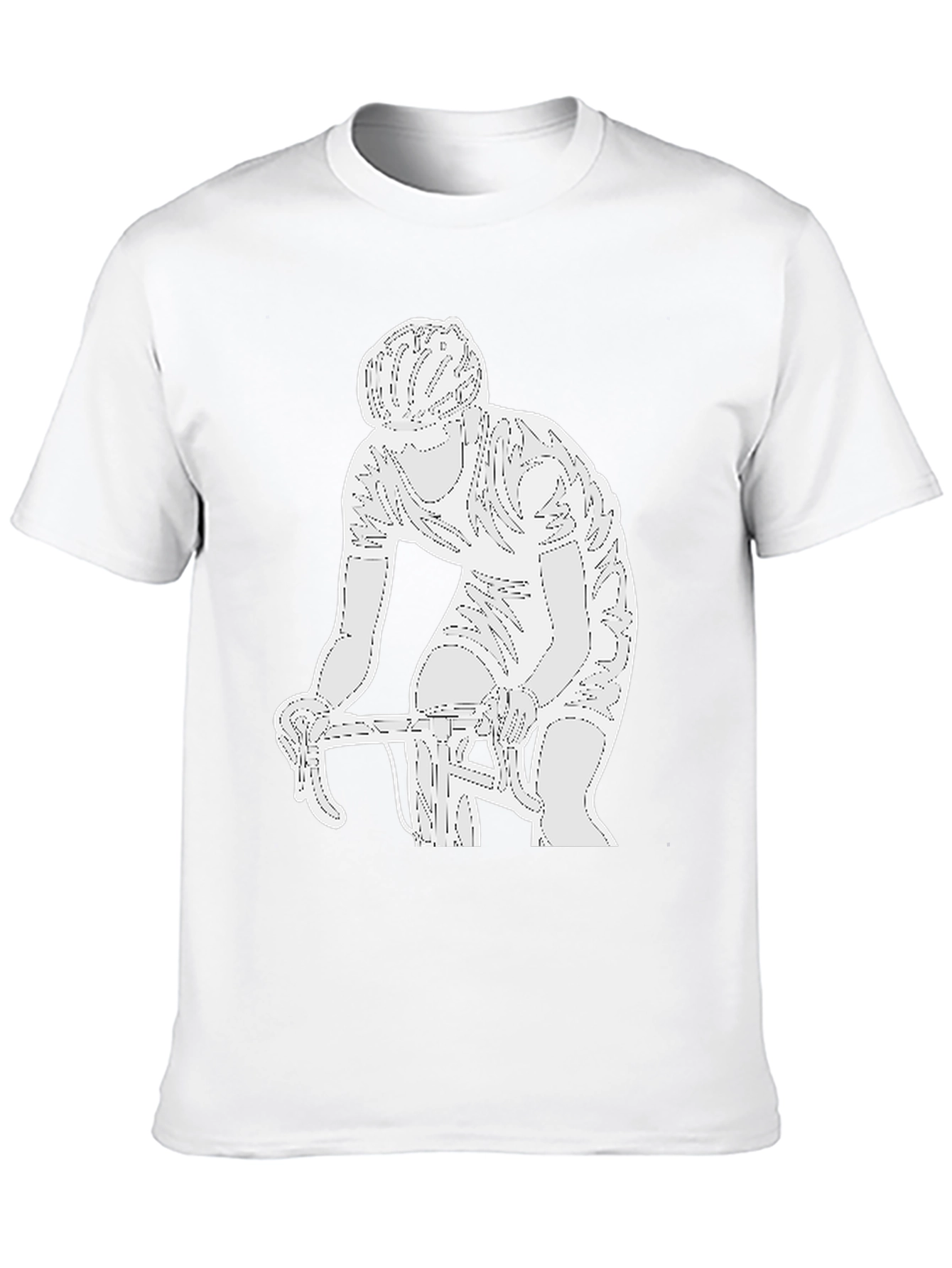 Cyclist Graphic Tee - Black Cotton Blend