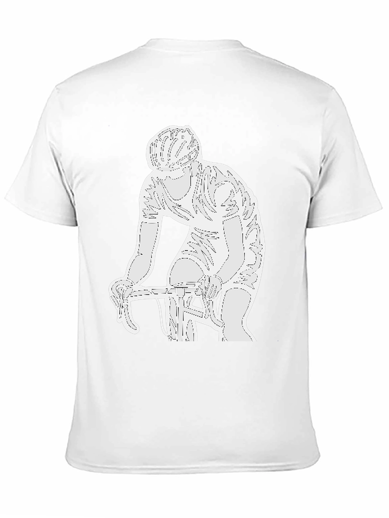 Cyclist Graphic Tee - Black Cotton Blend