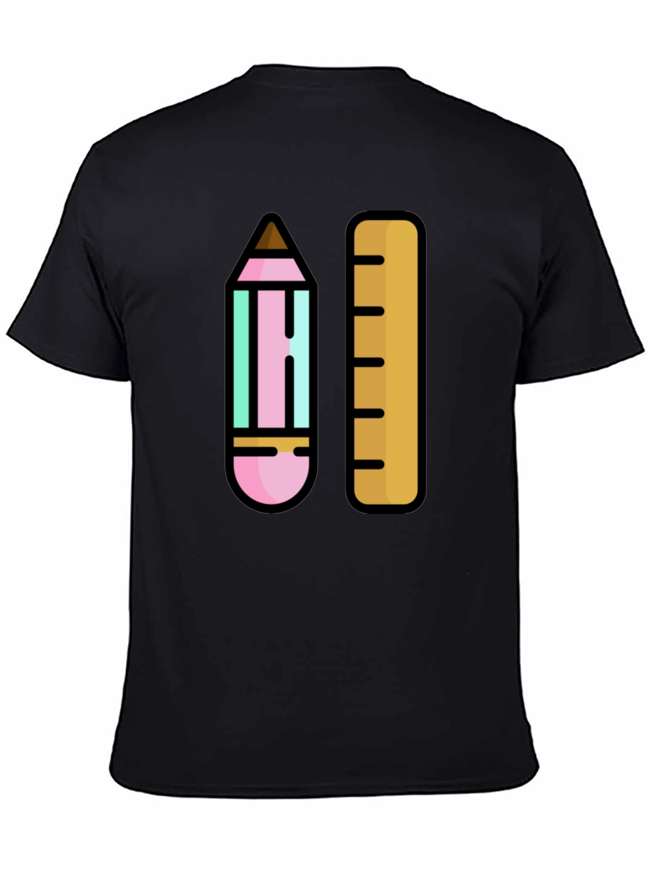 Pencil and Ruler Graphic Tee - Architect Designer T-Shirt
