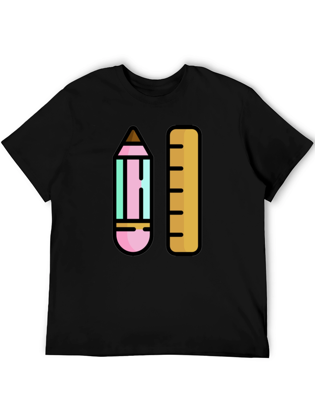 Pencil and Ruler Graphic Tee - Architect Designer T-Shirt