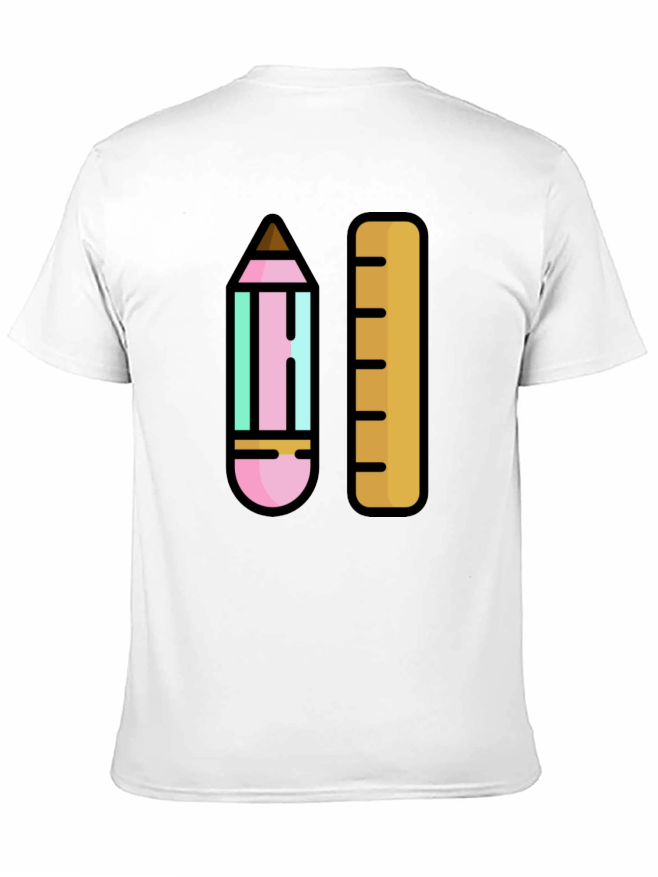 Pencil and Ruler Graphic Tee - Architect Designer T-Shirt