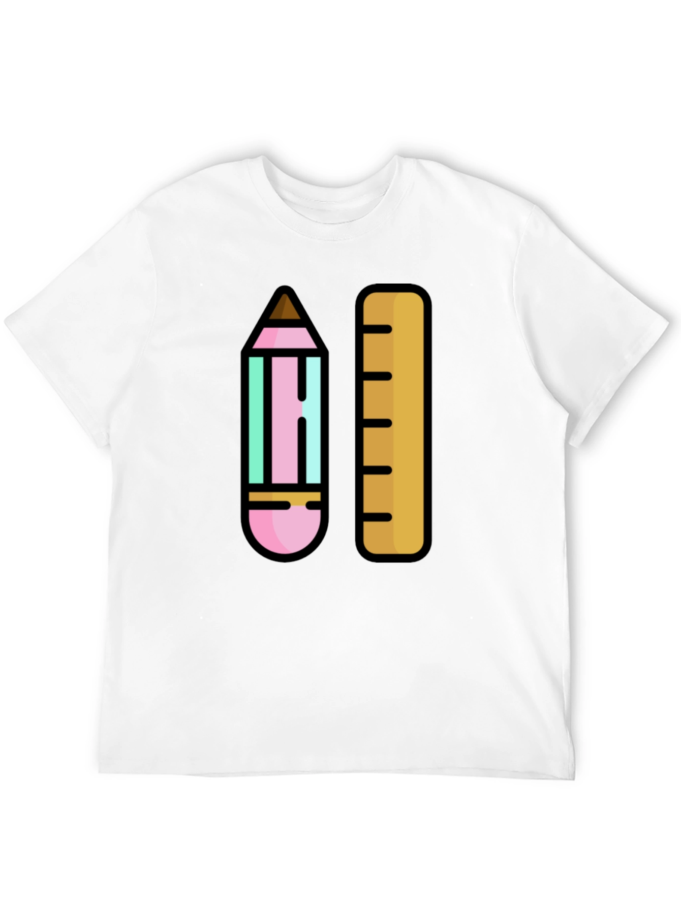 Pencil and Ruler Graphic Tee - Architect Designer T-Shirt