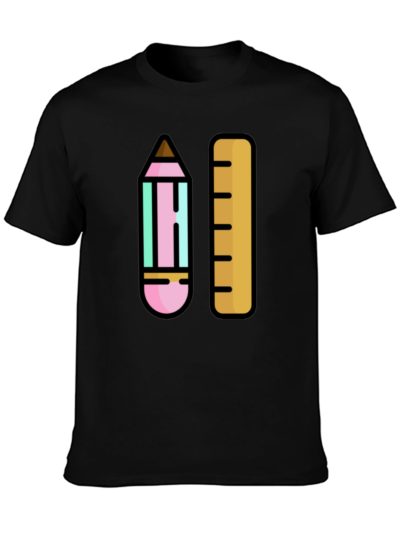 Pencil and Ruler Graphic Tee - Architect Designer T-Shirt