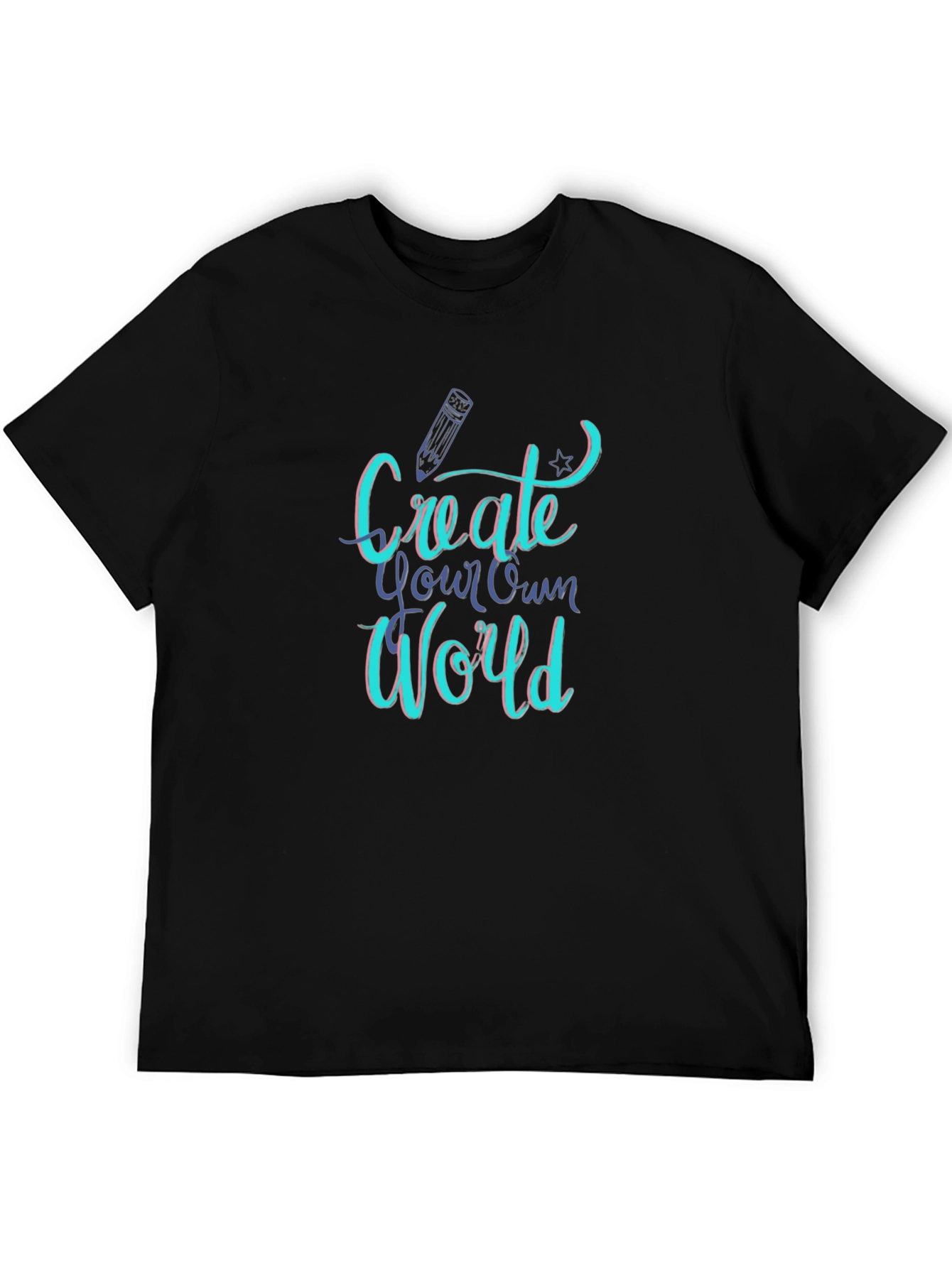 Create Your Own World Graphic Tee - Black