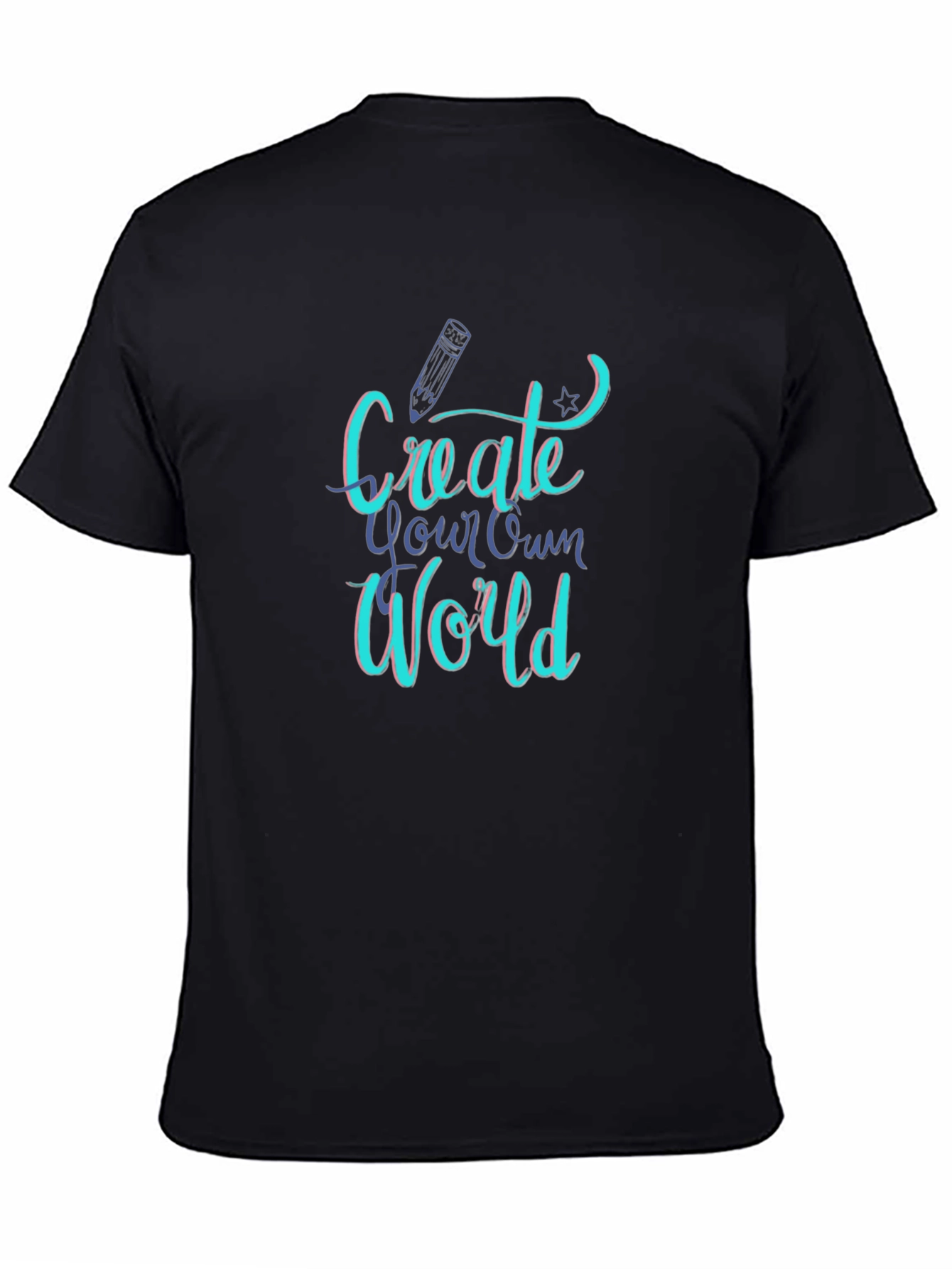 Create Your Own World Graphic Tee - Black