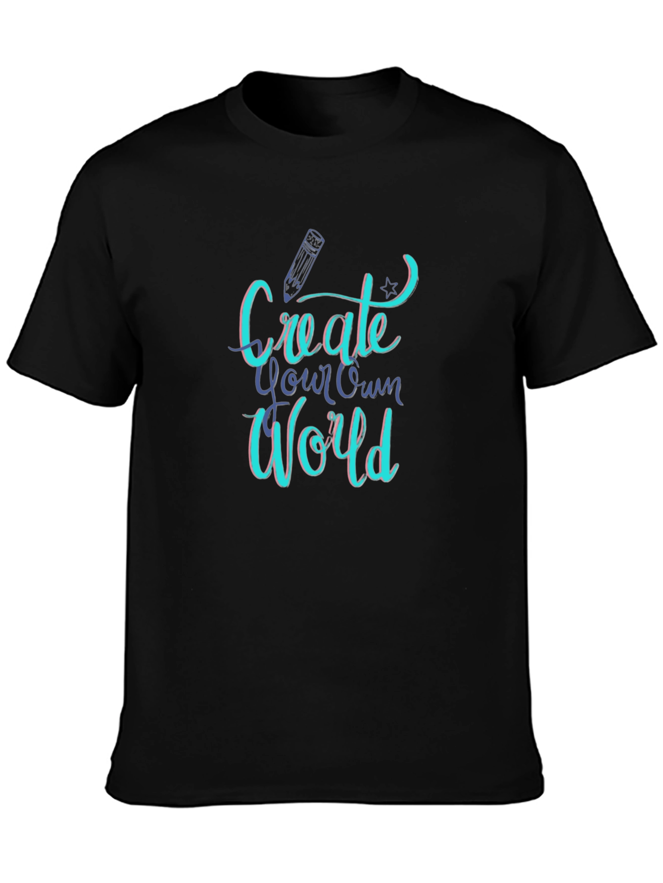 Create Your Own World Graphic Tee - Black