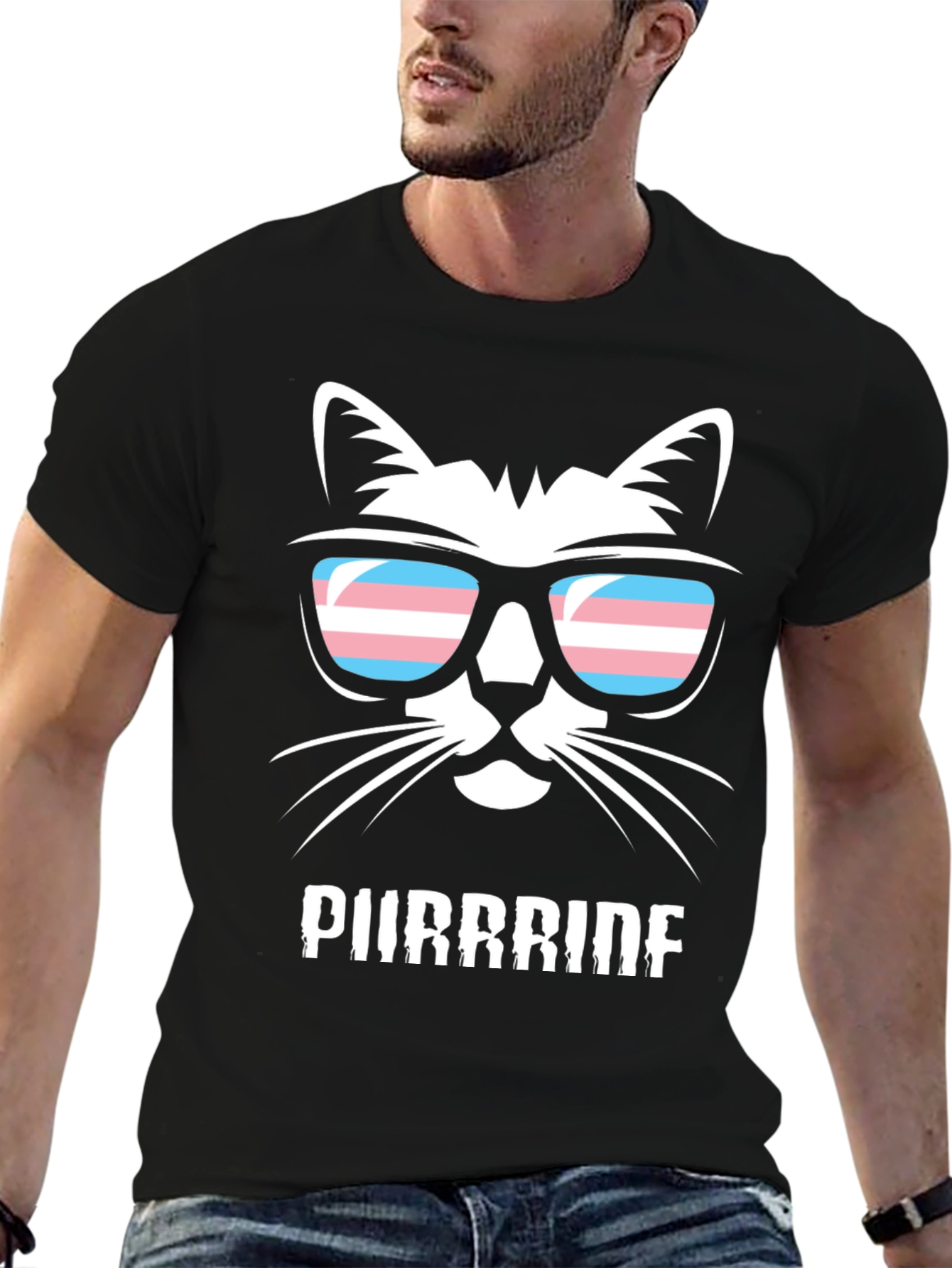Purrrride Transgender Cat T-Shirt