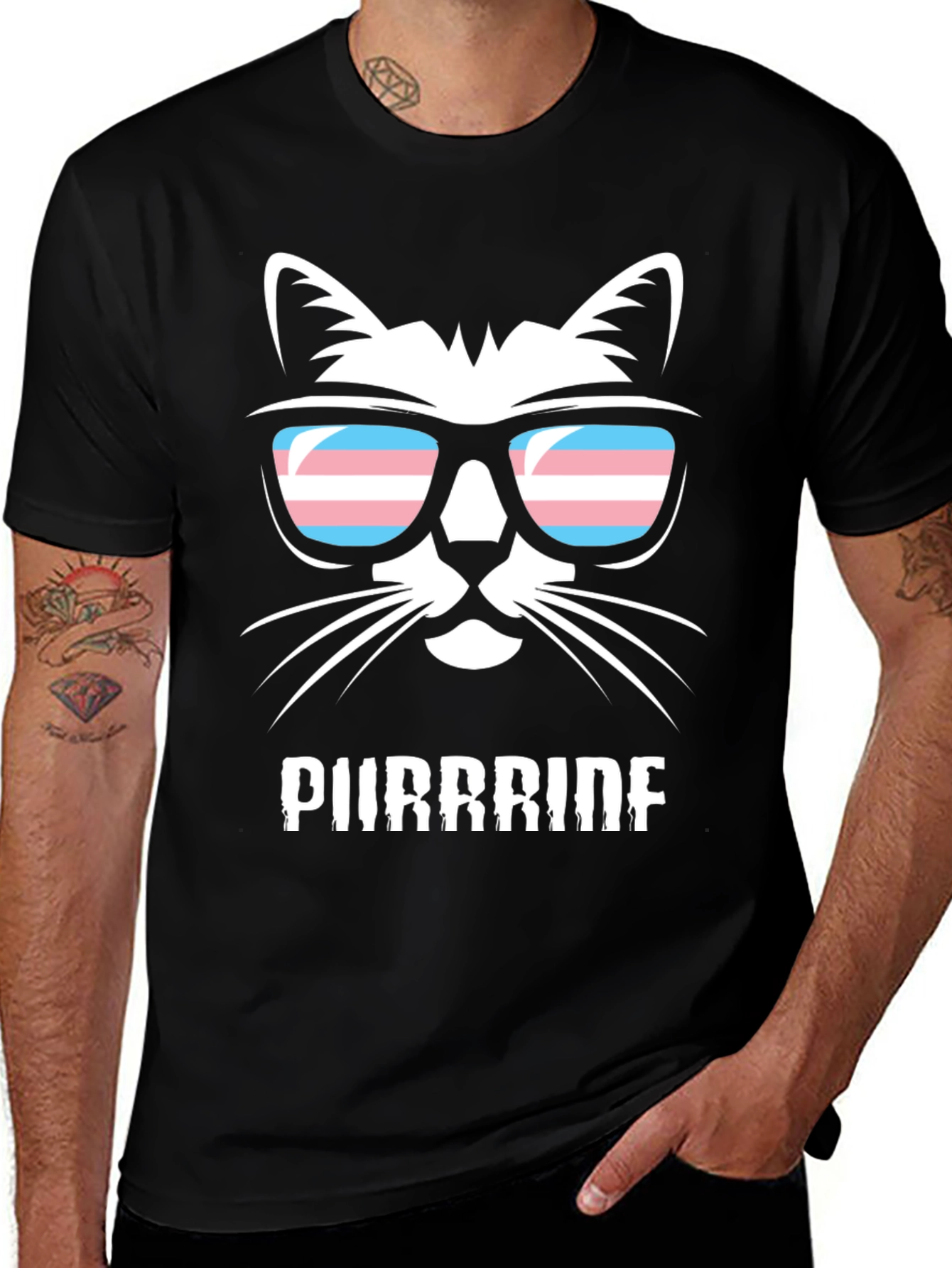Purrrride Transgender Cat T-Shirt
