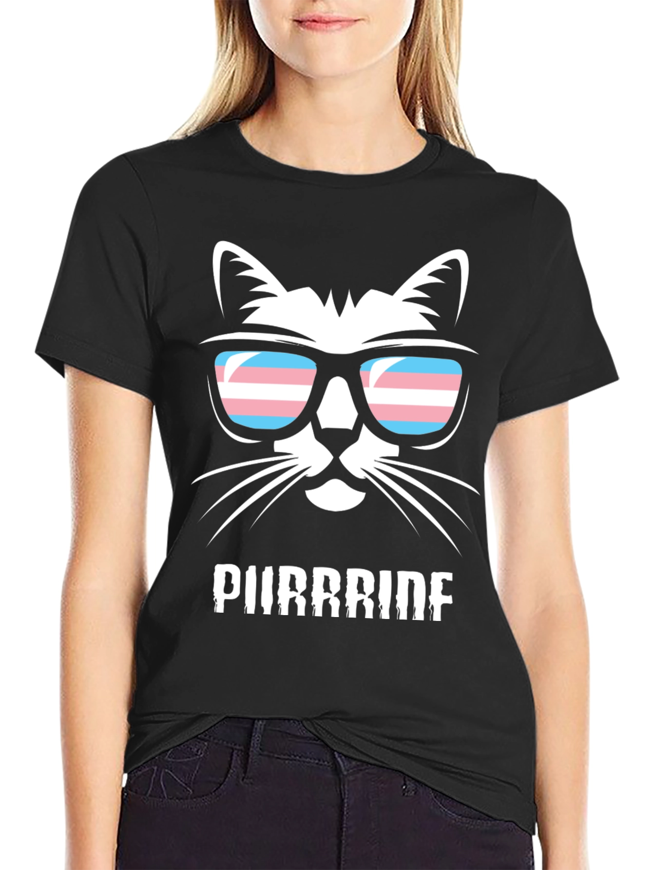 Purrrride Transgender Cat T-Shirt