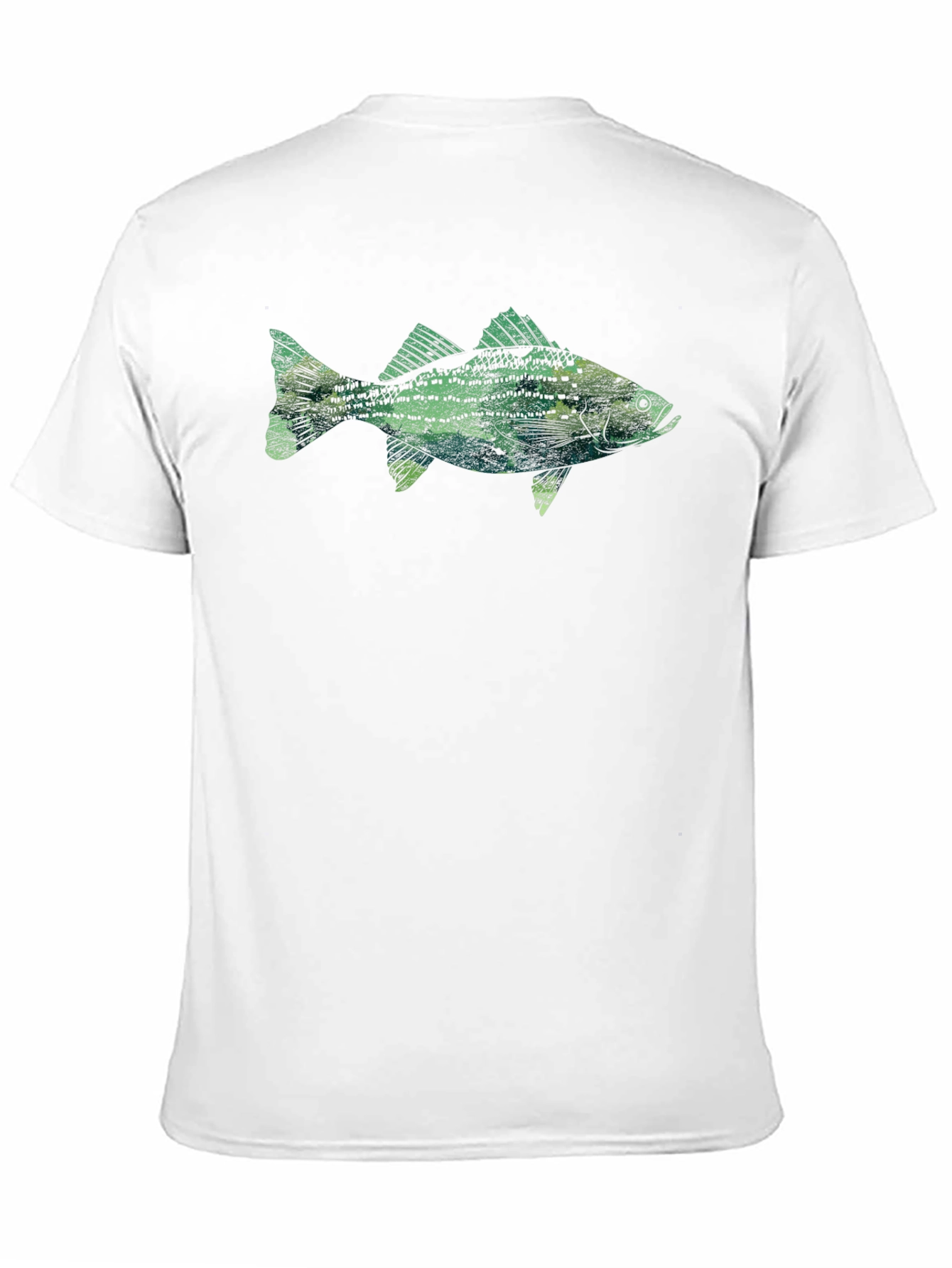 Mens Black T-Shirt with Fish Graphic