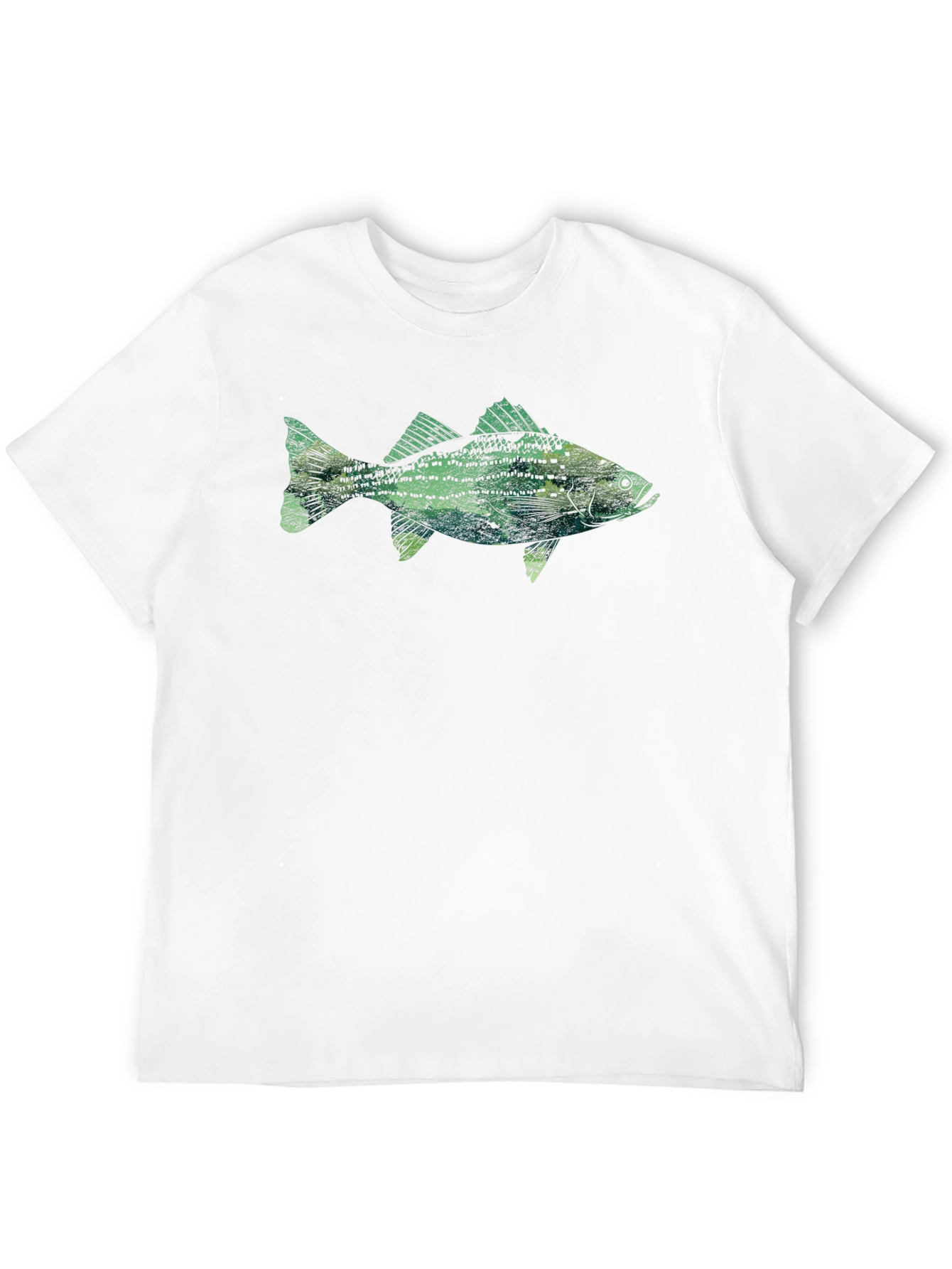 Mens Black T-Shirt with Fish Graphic