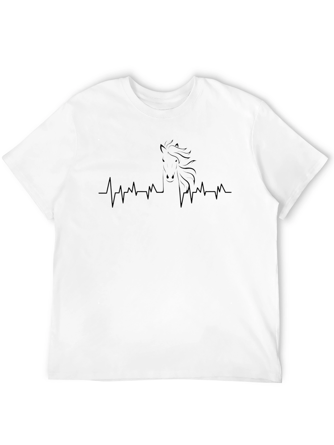 Black Horse Heartbeat Graphic Tee
