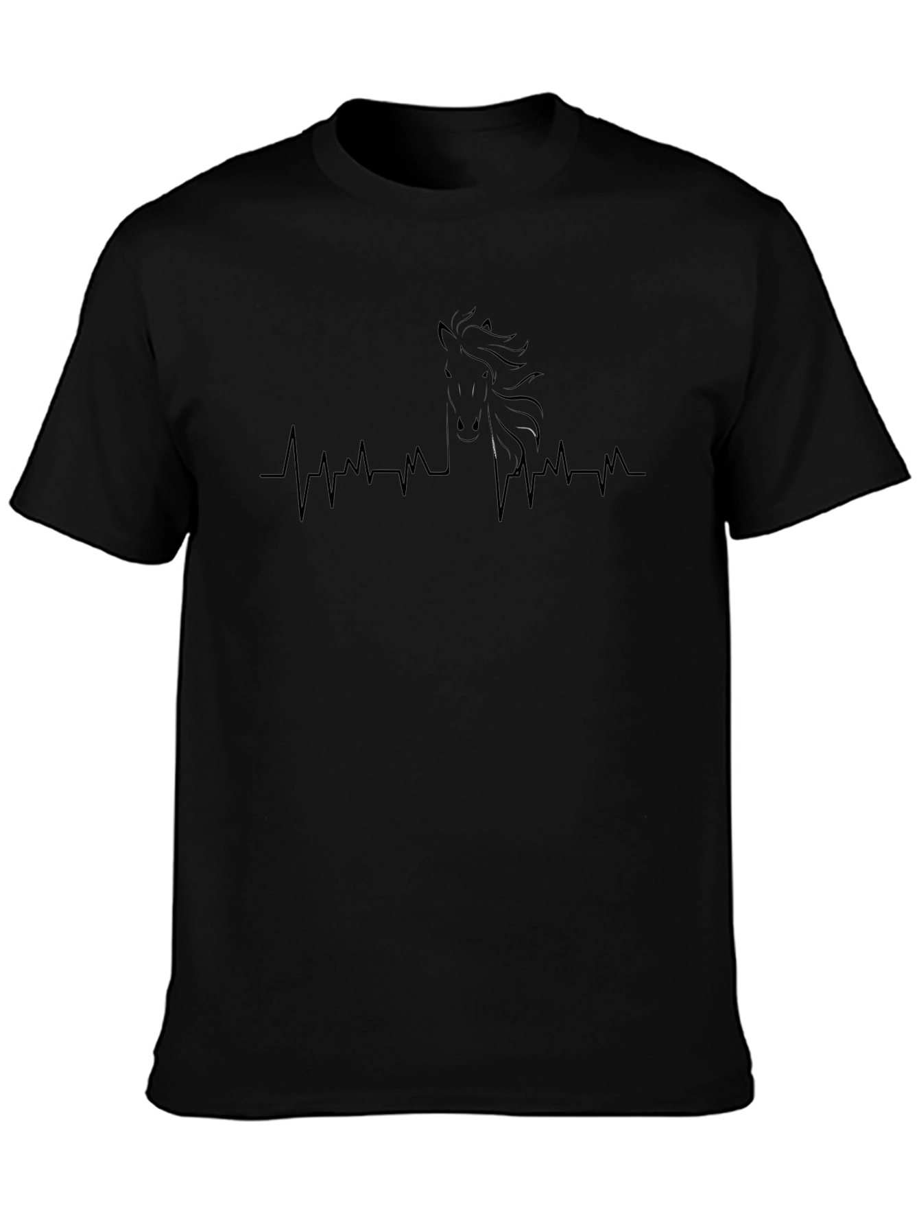 Black Horse Heartbeat Graphic Tee