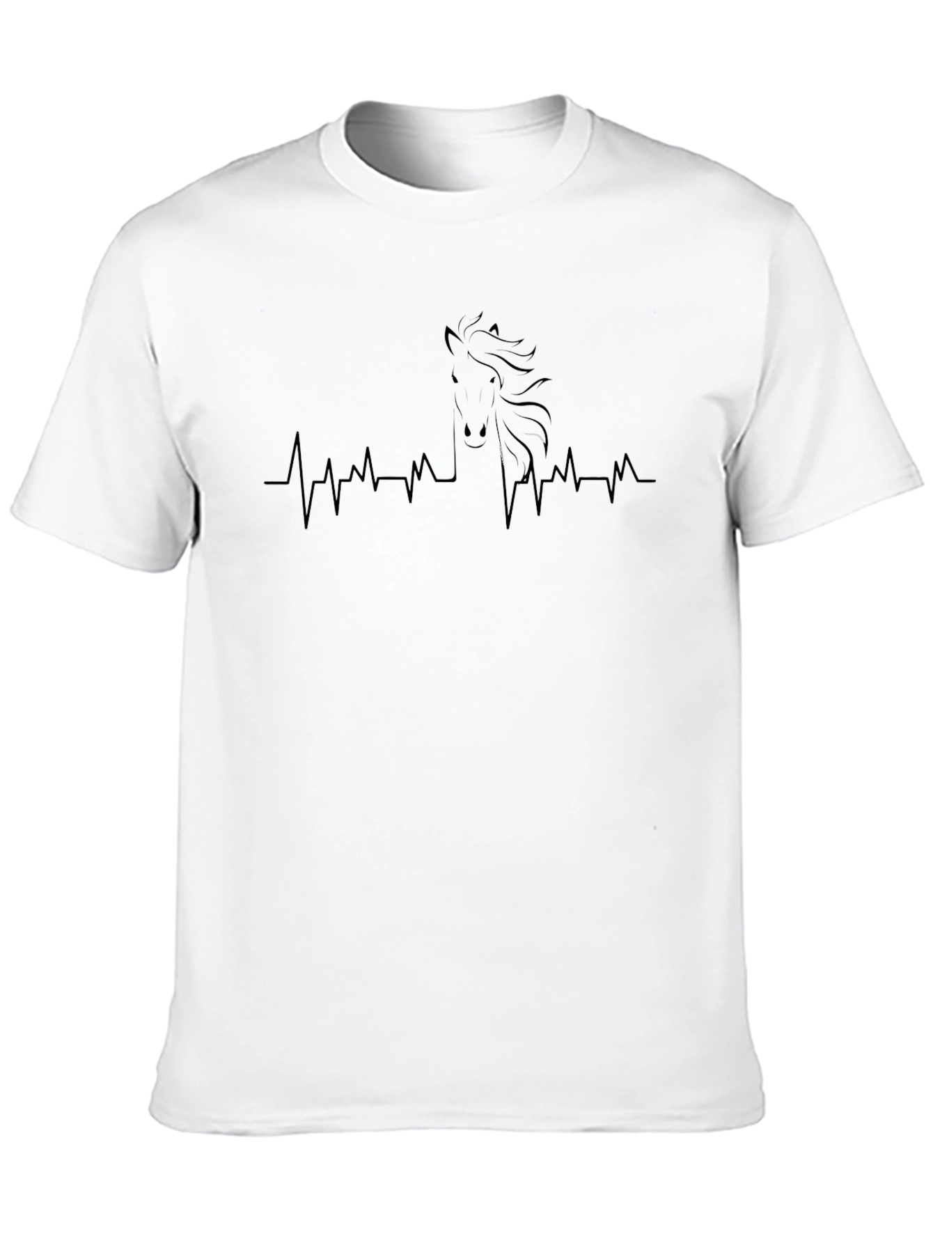 Black Horse Heartbeat Graphic Tee