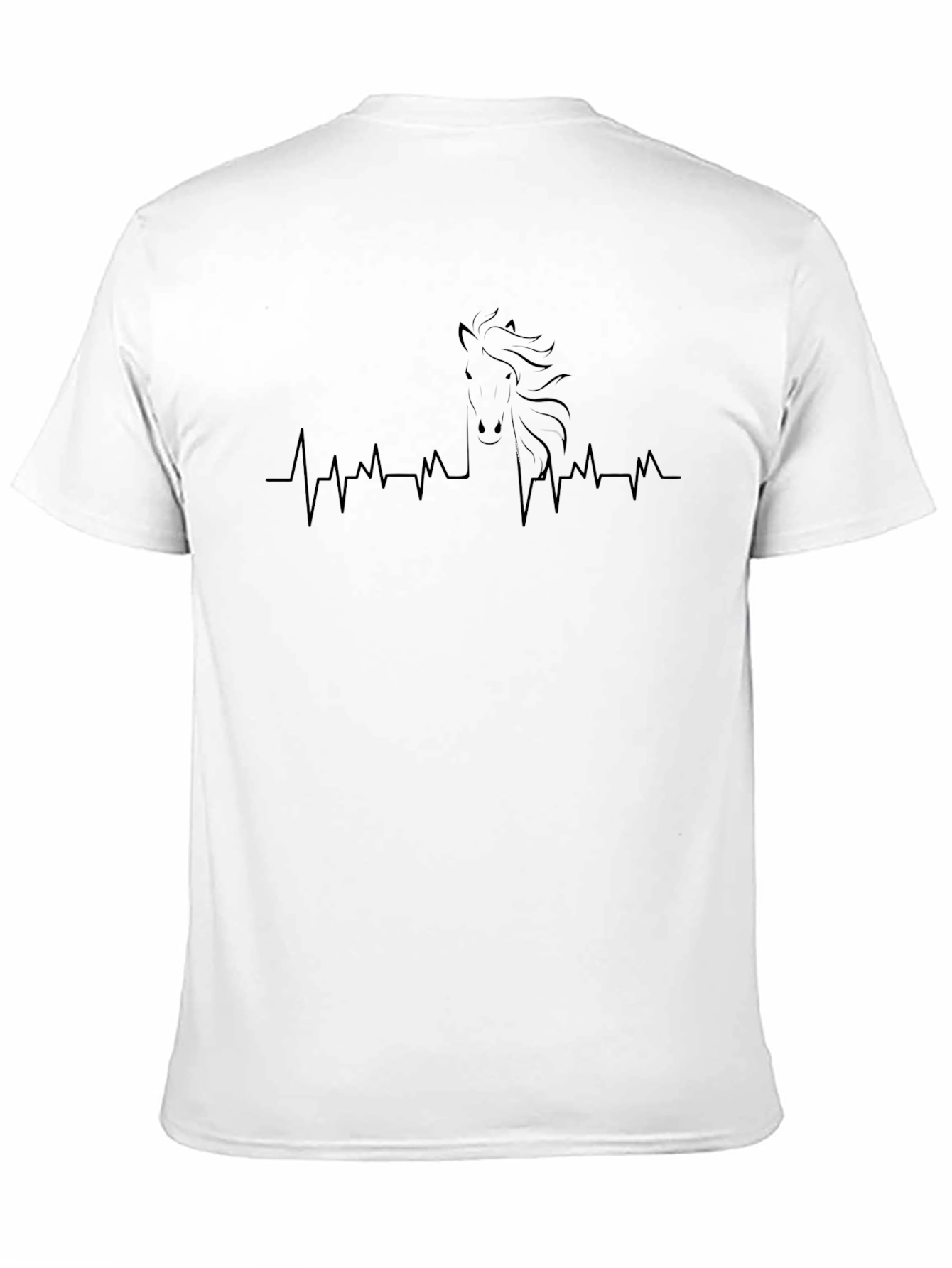 Black Horse Heartbeat Graphic Tee