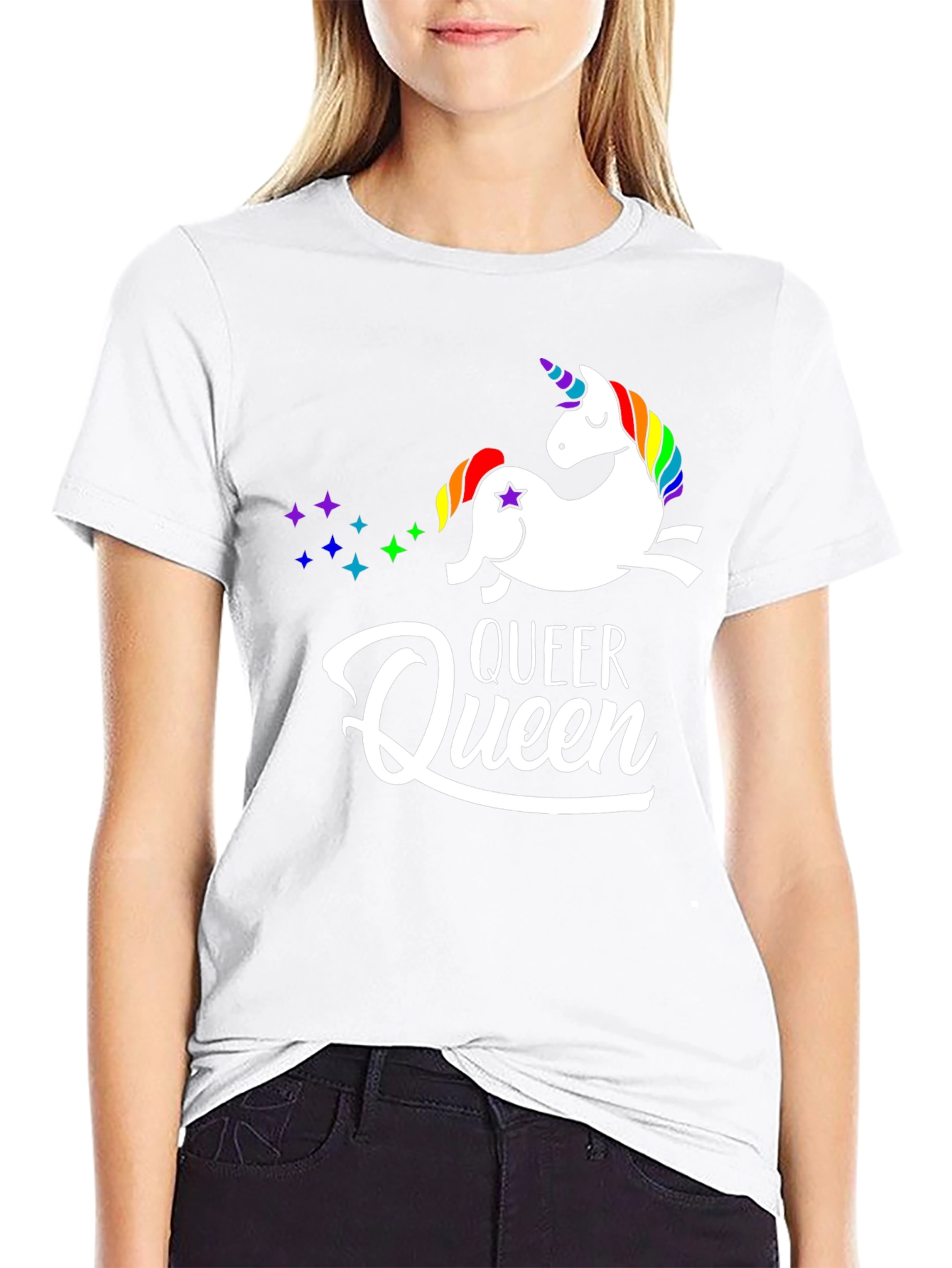 Queer Queen Unicorn Graphic T-Shirt