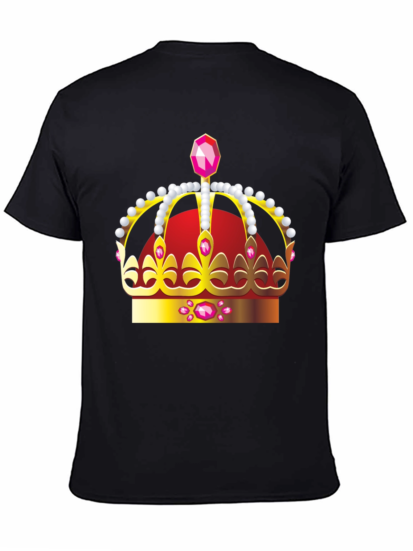 Regal Crown Graphic Tee - Black