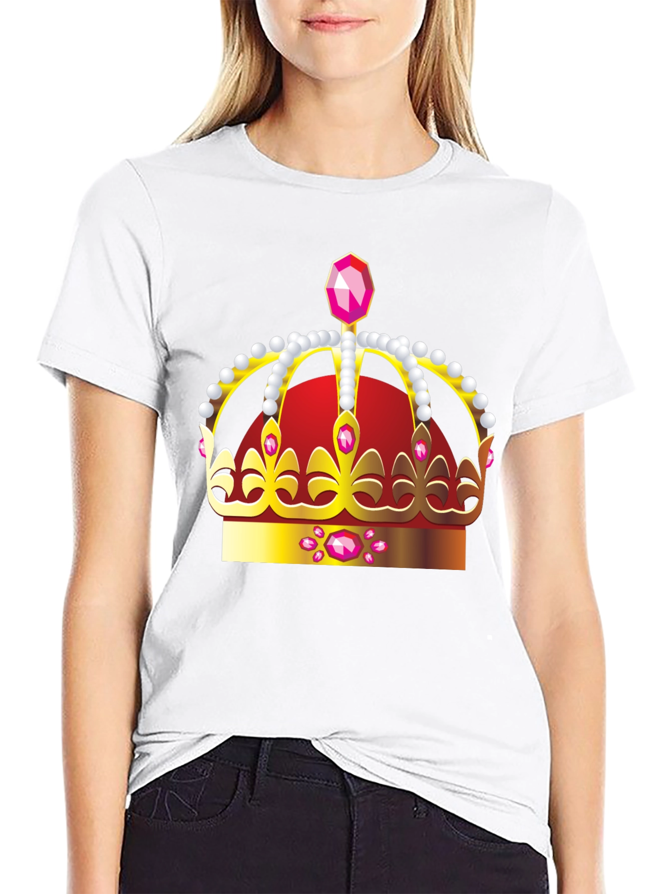 Regal Crown Graphic Tee - Black