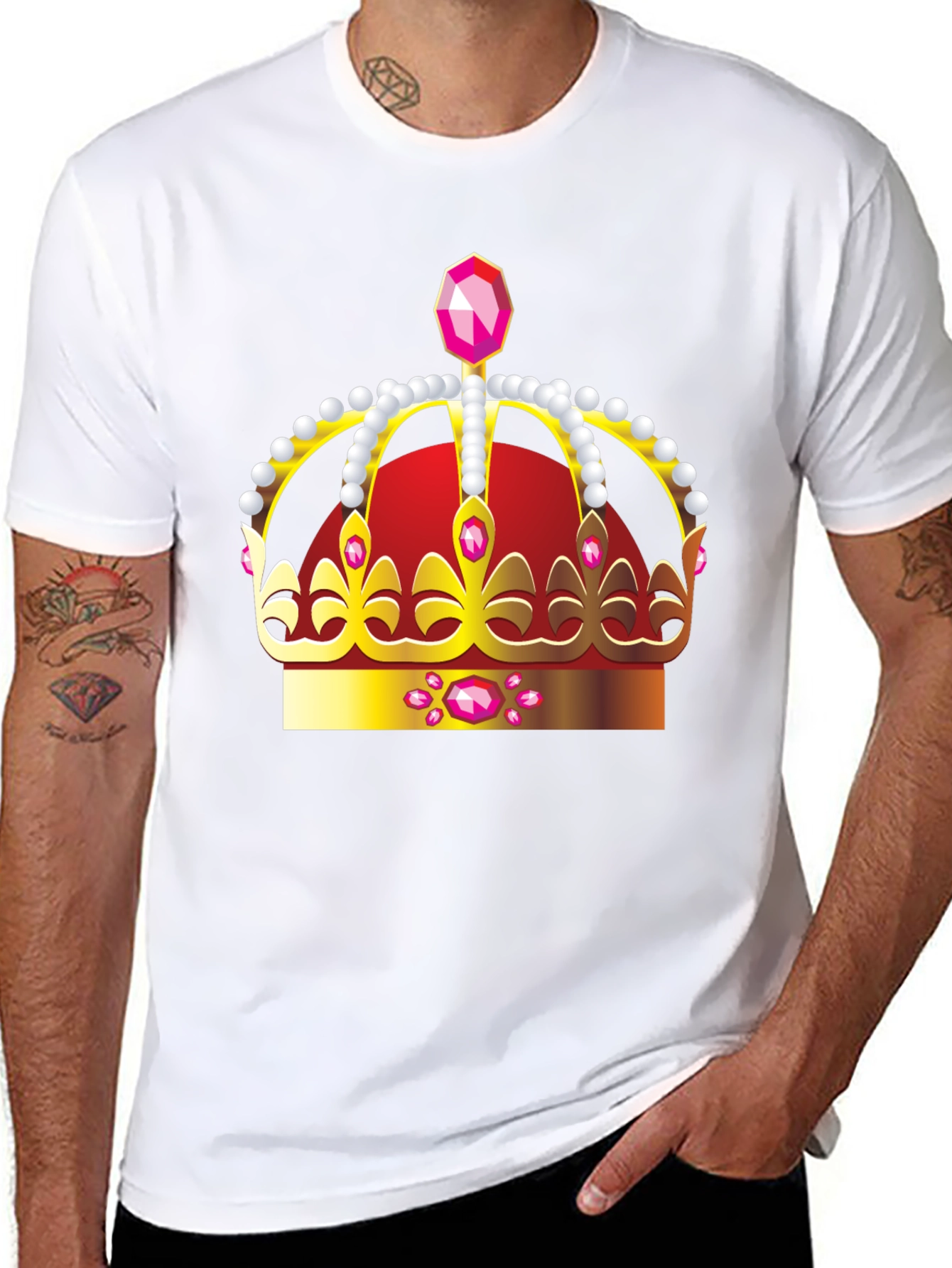 Regal Crown Graphic Tee - Black