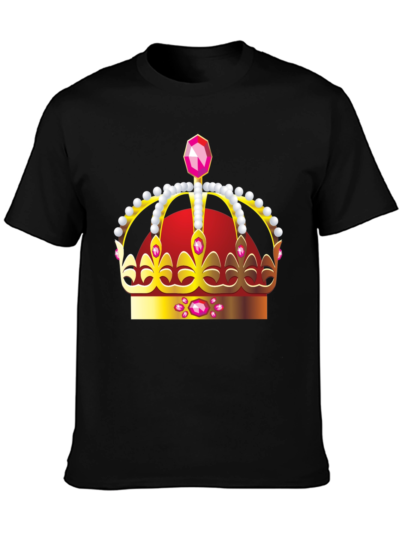 Regal Crown Graphic Tee - Black