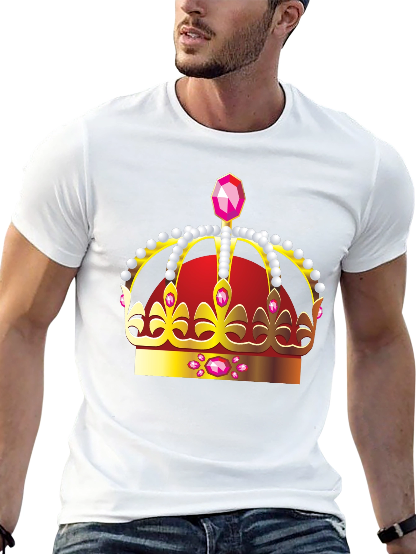 Regal Crown Graphic Tee - Black
