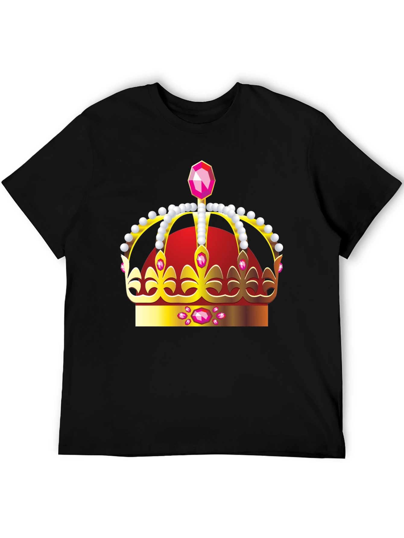 Regal Crown Graphic Tee - Black