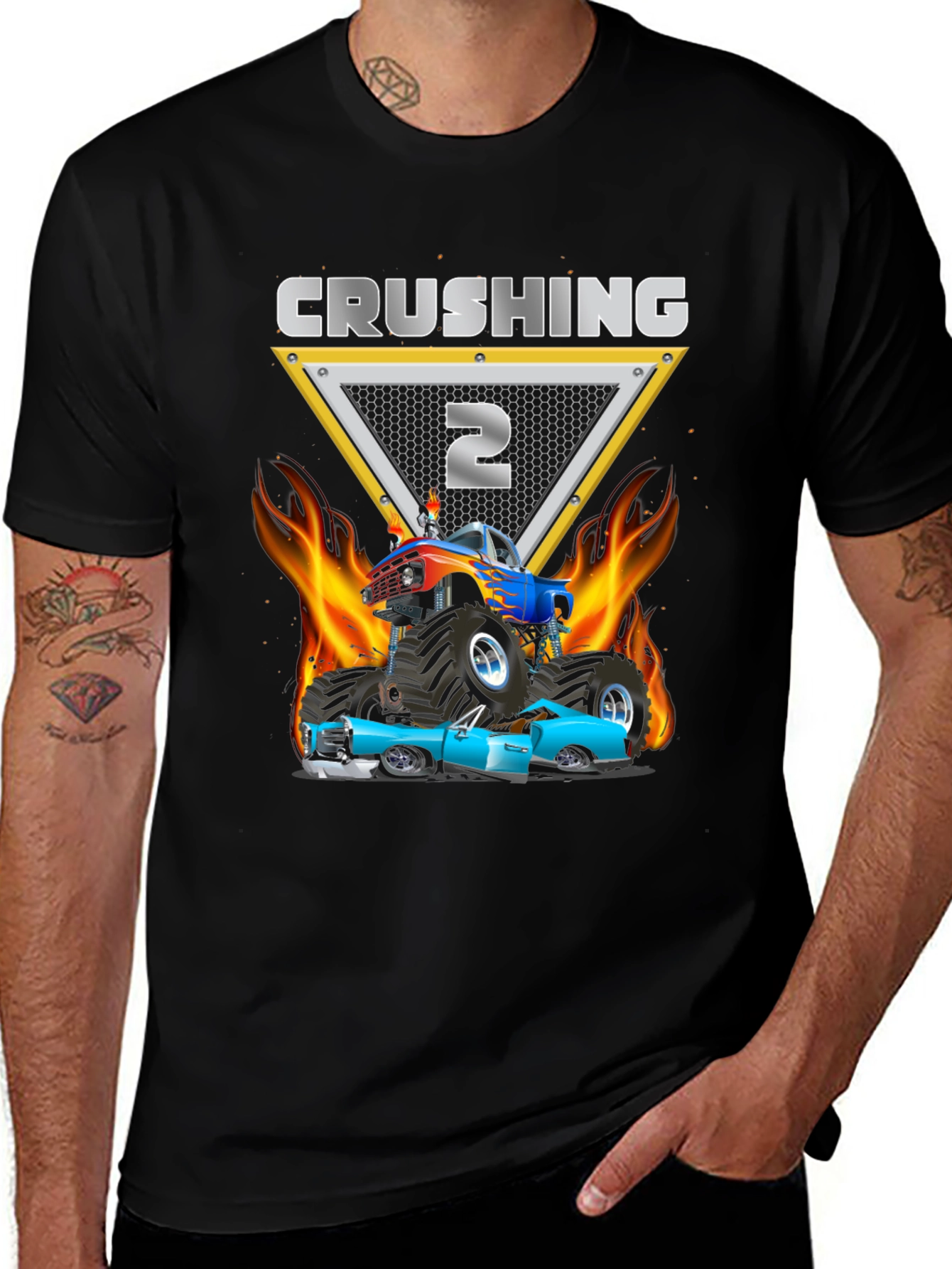 Crushing It: Birthday Monster Truck Tee