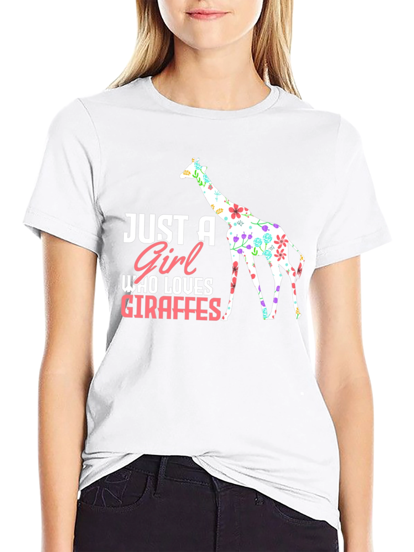 Just A Girl Who Loves Giraffes T-Shirt