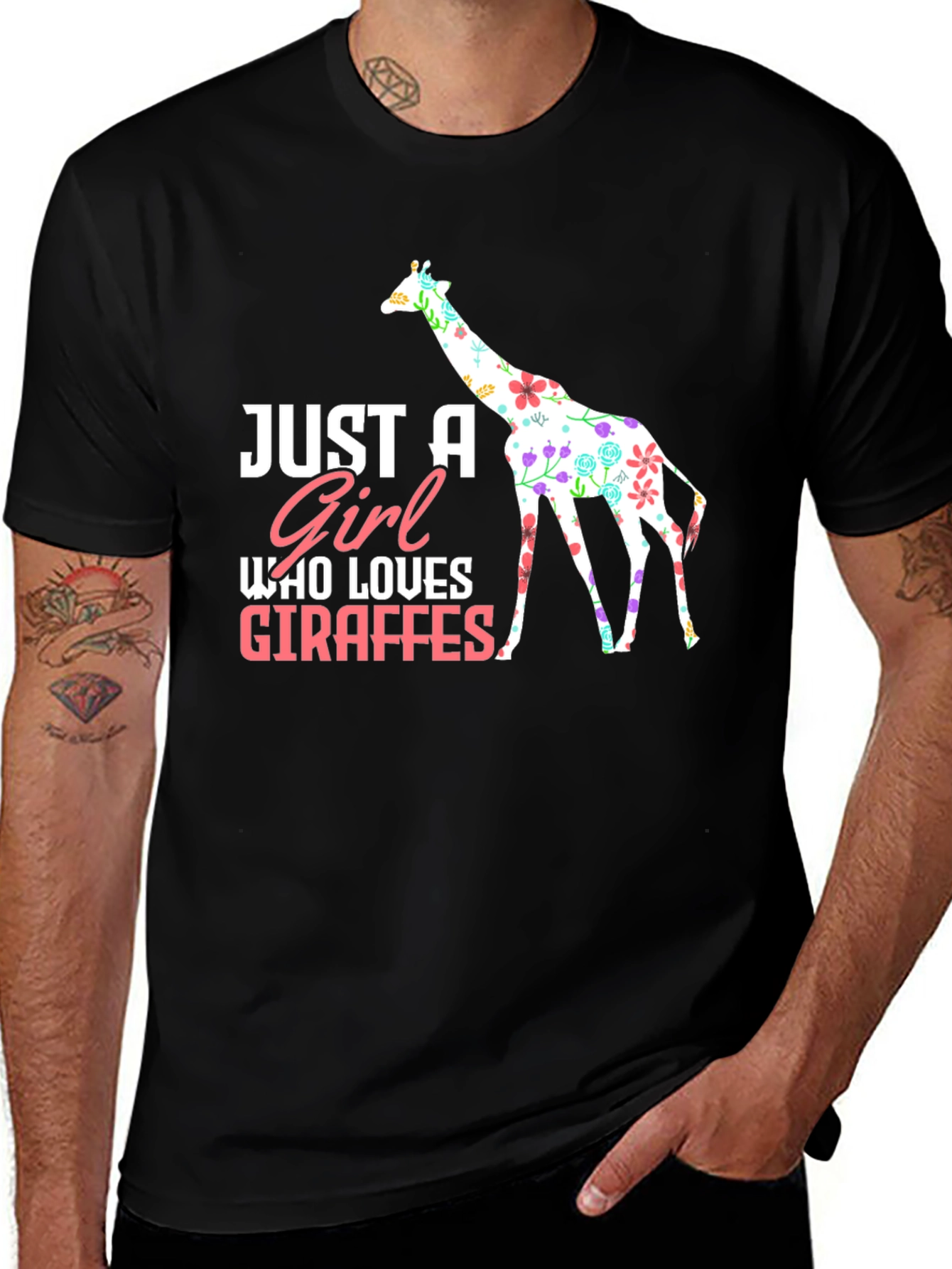 Just A Girl Who Loves Giraffes T-Shirt