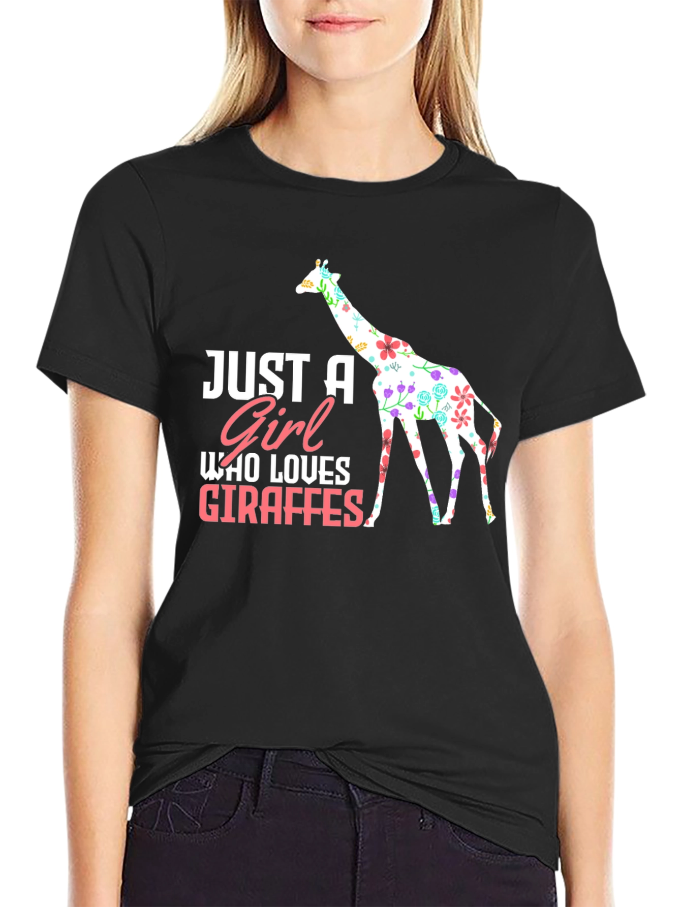 Just A Girl Who Loves Giraffes T-Shirt