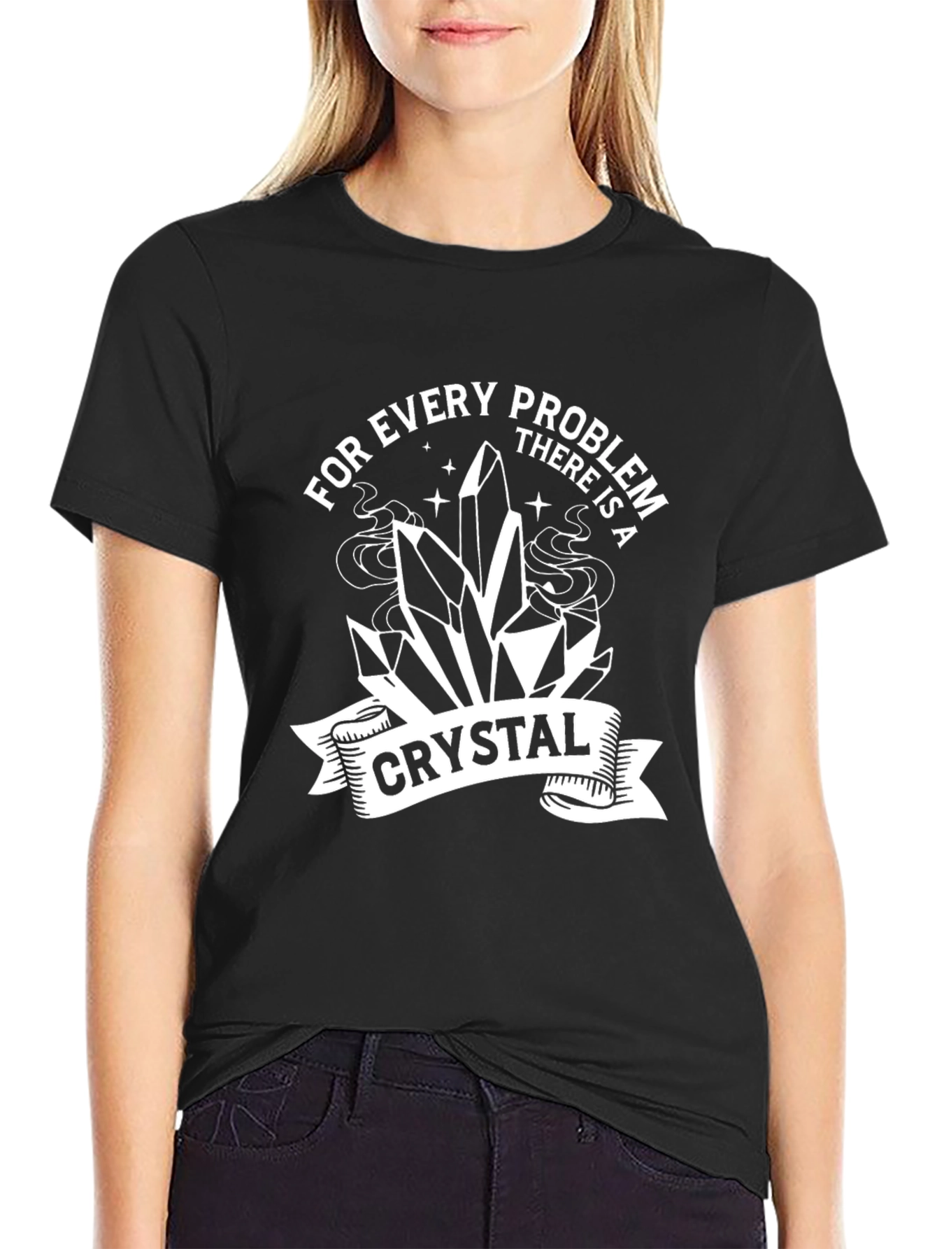 Every Problem Crystal T-Shirt - Black Graphic Tee