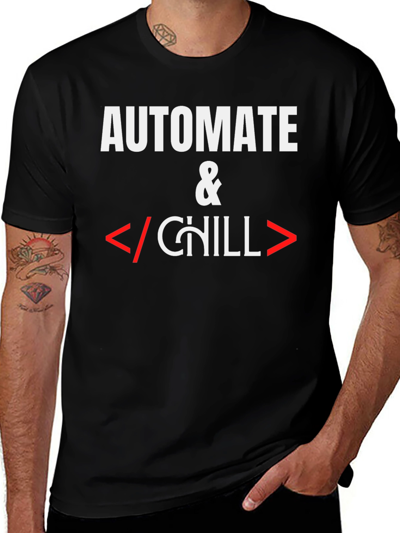 Automate & Chill T-Shirt - Programmer Humor Tee
