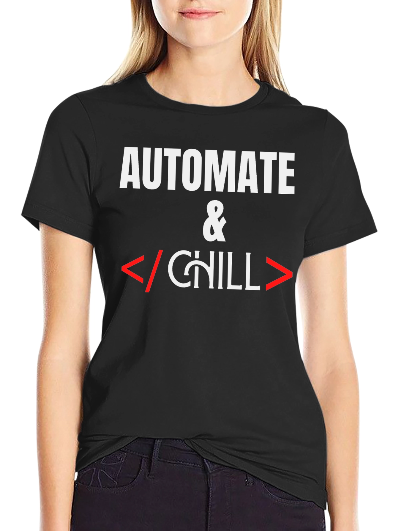 Automate & Chill T-Shirt - Programmer Humor Tee