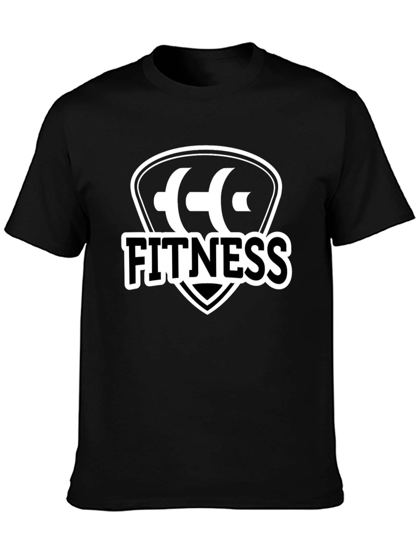 Fitness Graphic Black T-Shirt for Men