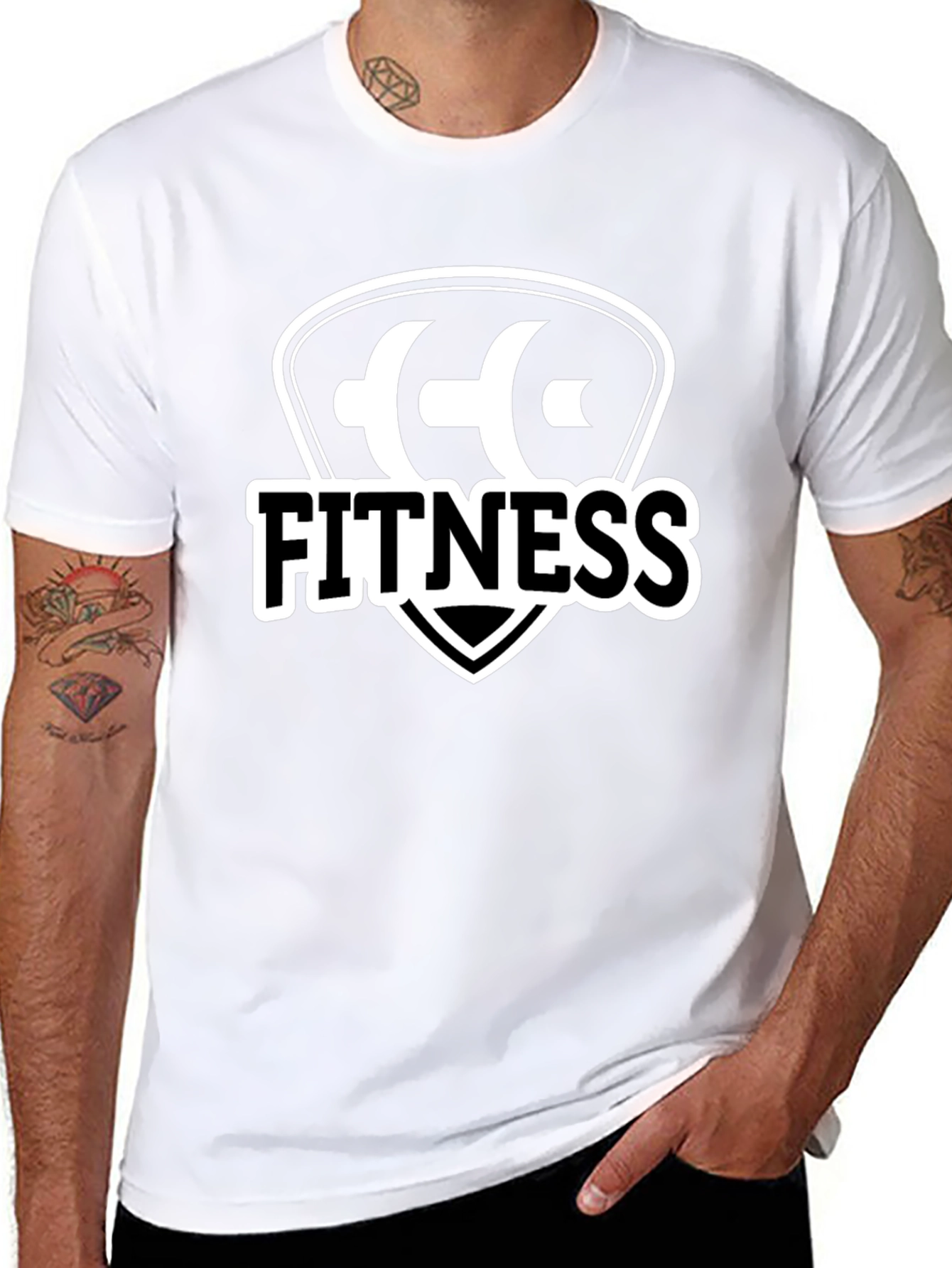 Fitness Graphic Black T-Shirt for Men