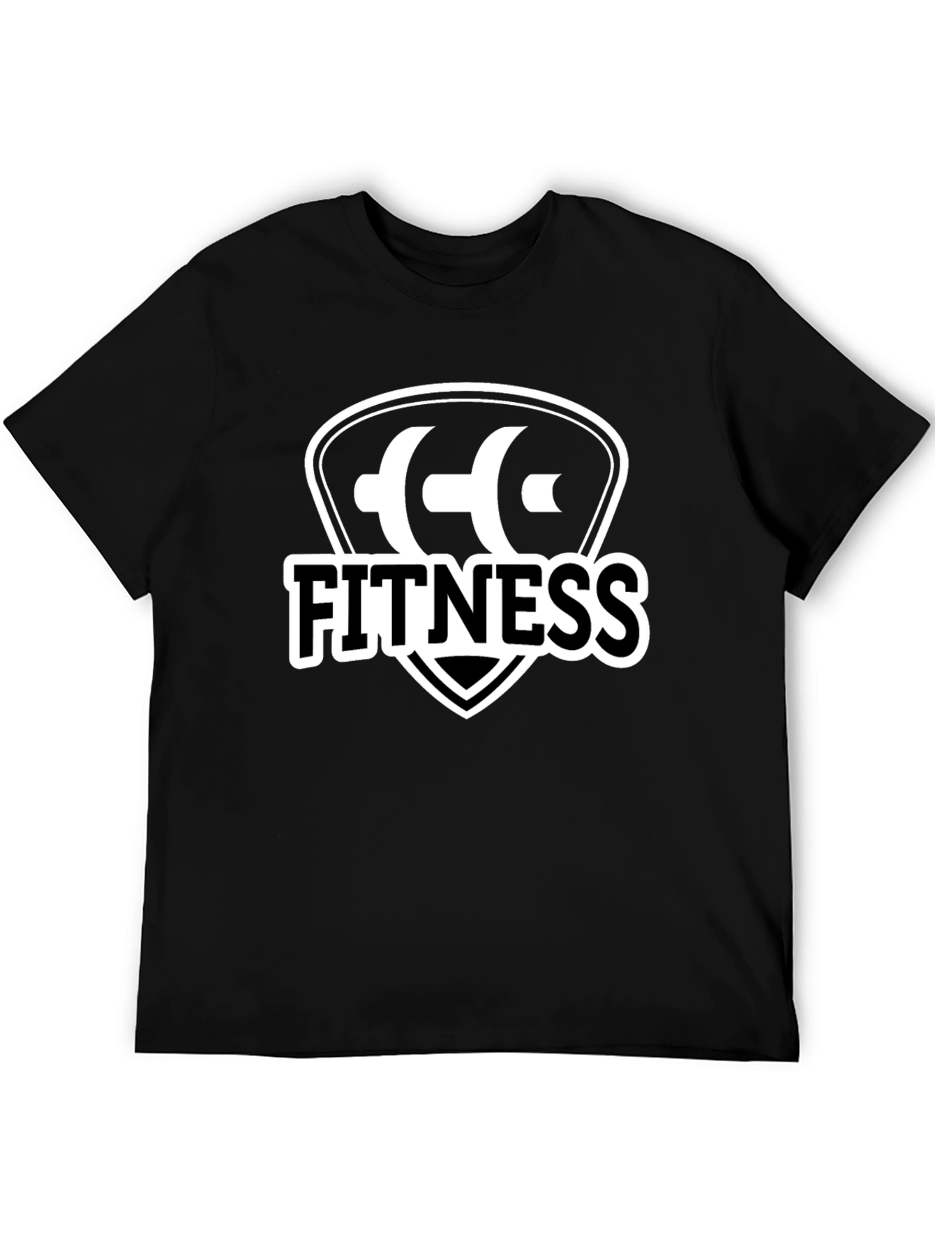 Fitness Graphic Black T-Shirt for Men