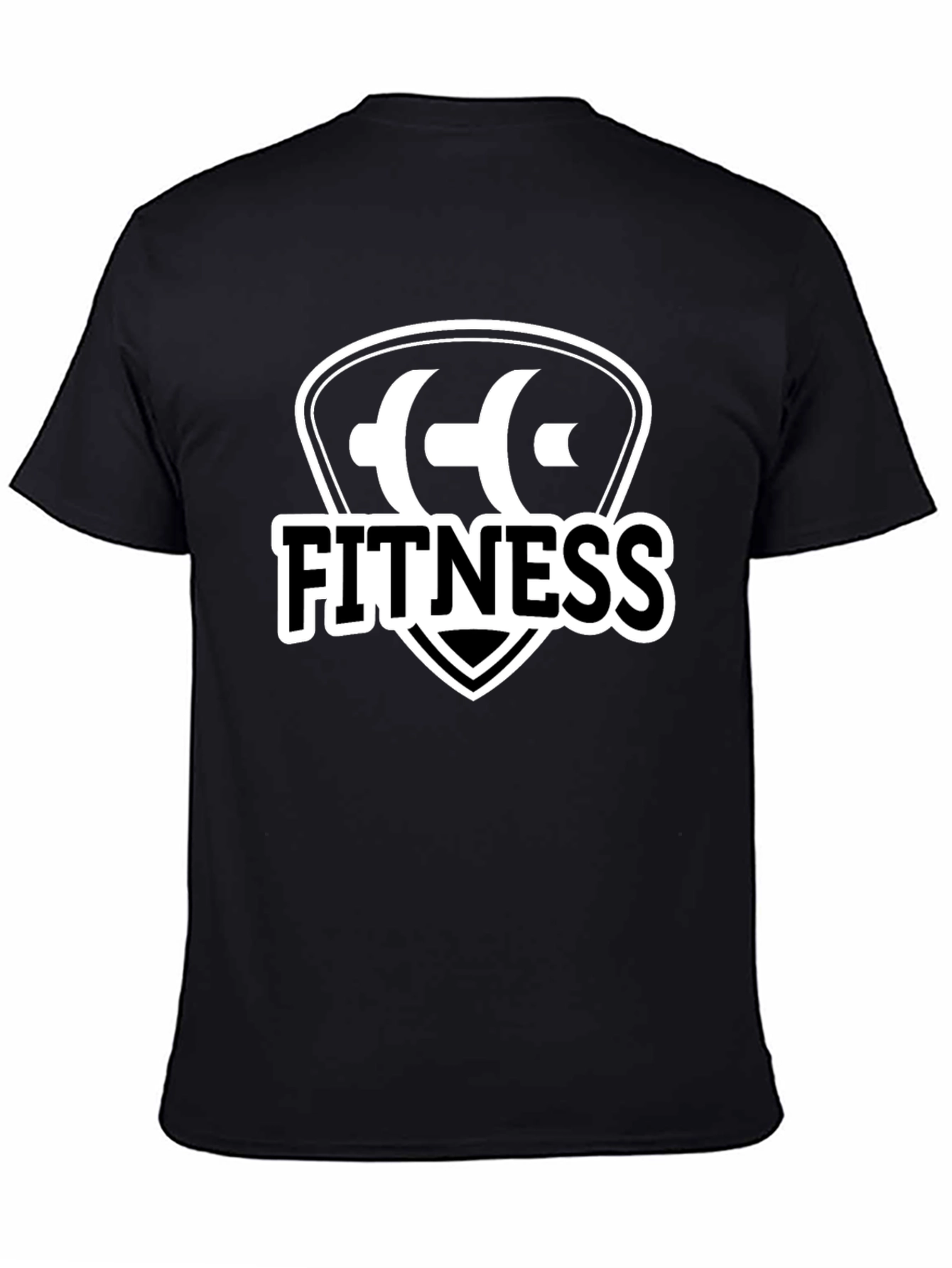 Fitness Graphic Black T-Shirt for Men