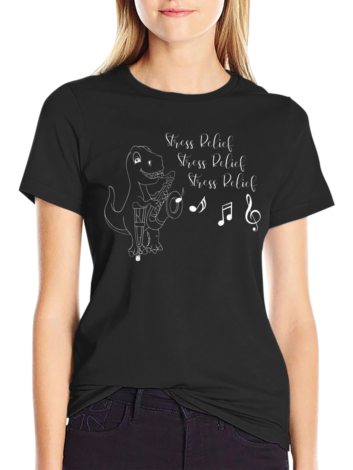 Stress Relief Dino Sax T-Shirt