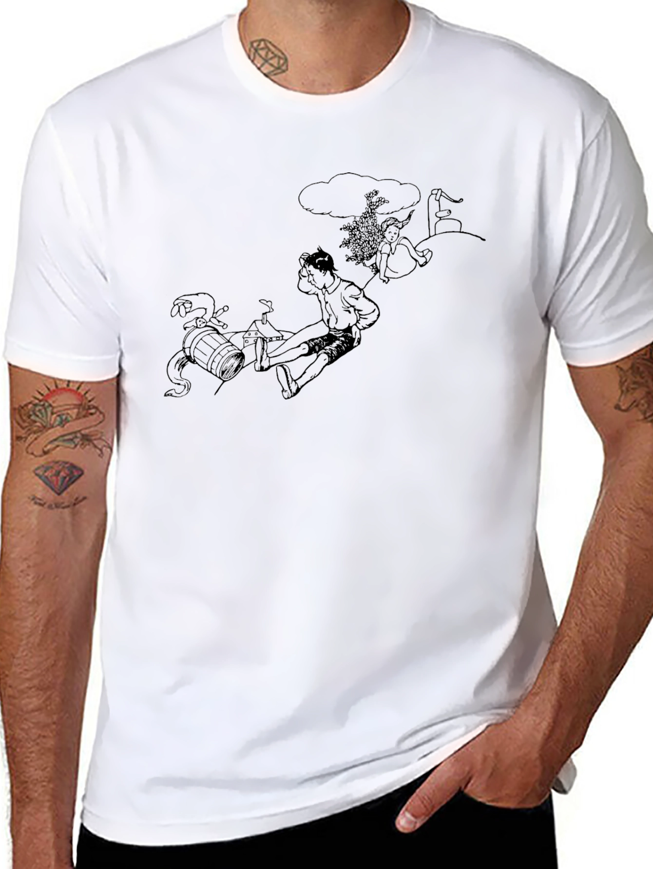 Unique Graphic Tee - Black T-Shirt