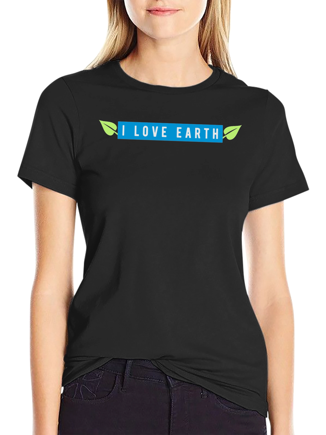 I Love Earth Graphic T-Shirt - Eco-Friendly Design