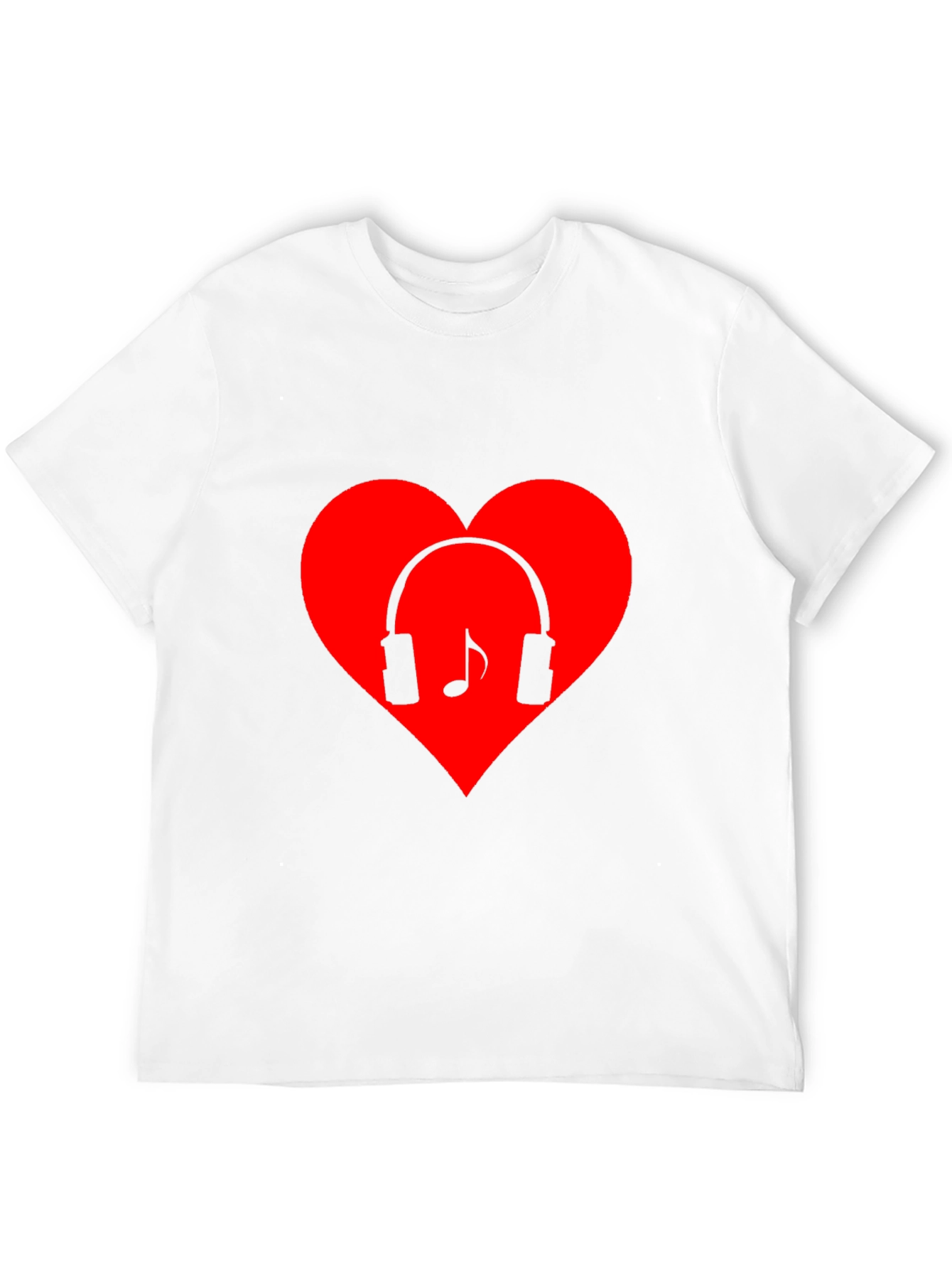 Music Lovers Heart T-Shirt - Black