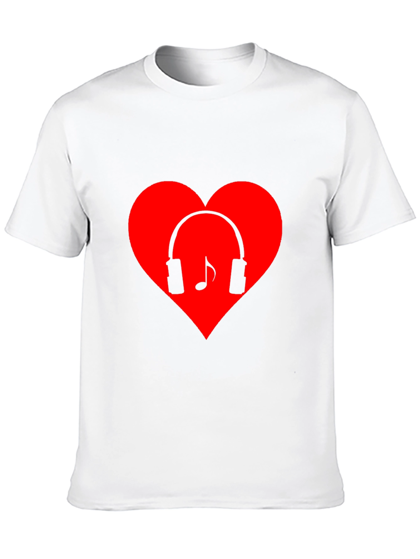 Music Lovers Heart T-Shirt - Black