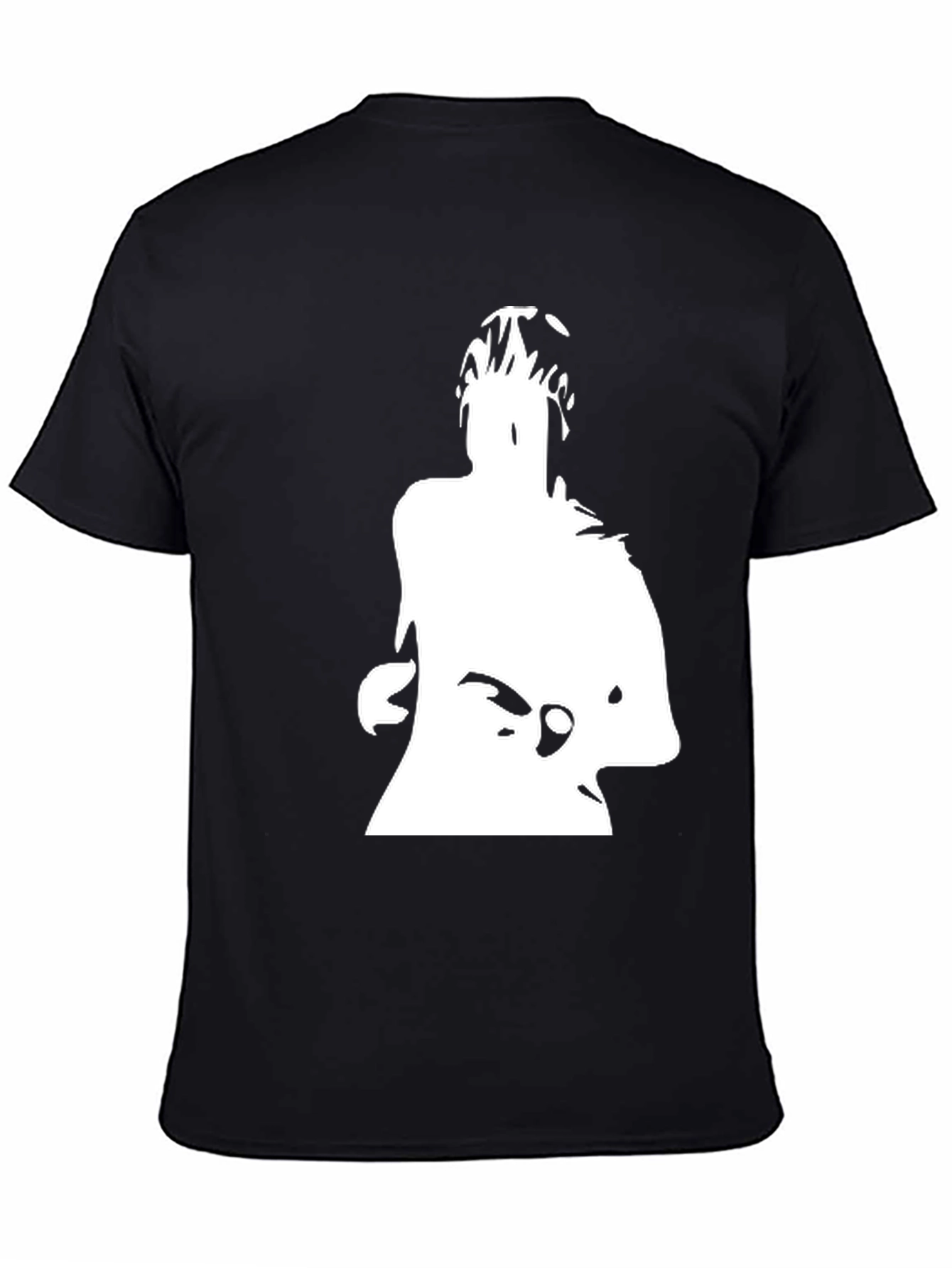 Bold Silhouette Graphic Black Tee